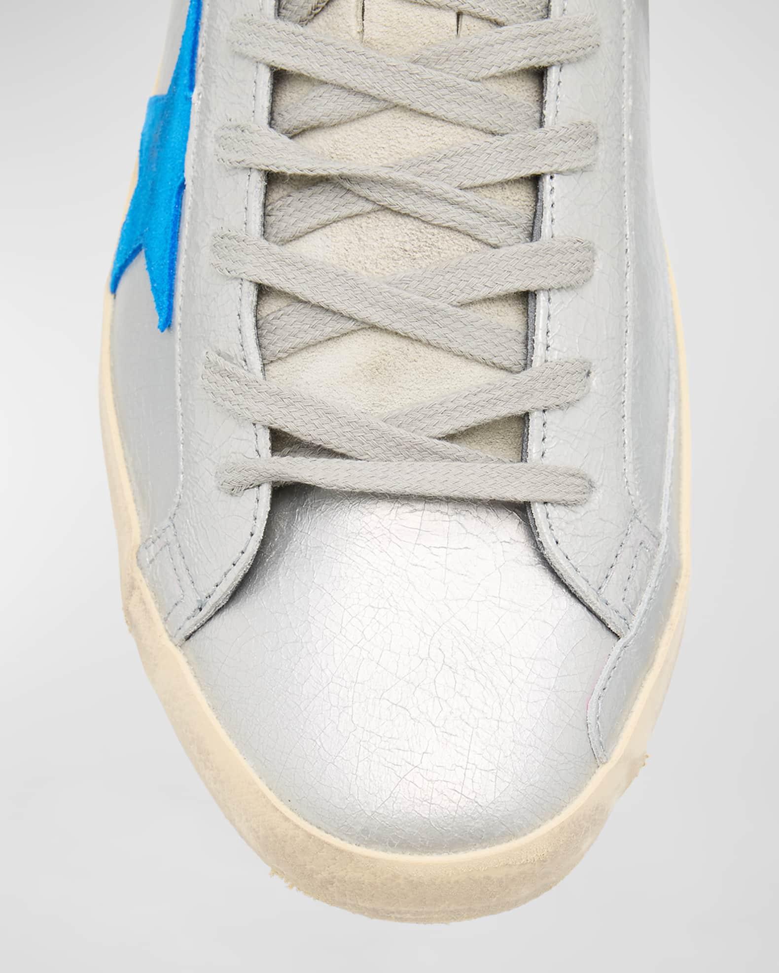 Men's Super-Star Crackled Metallic Low-Top Sneakers Product Image