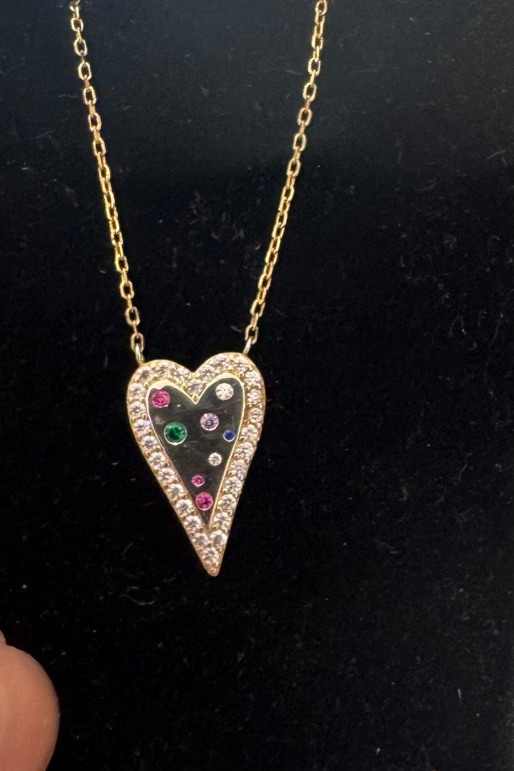 Multicolored Heart Necklace Product Image