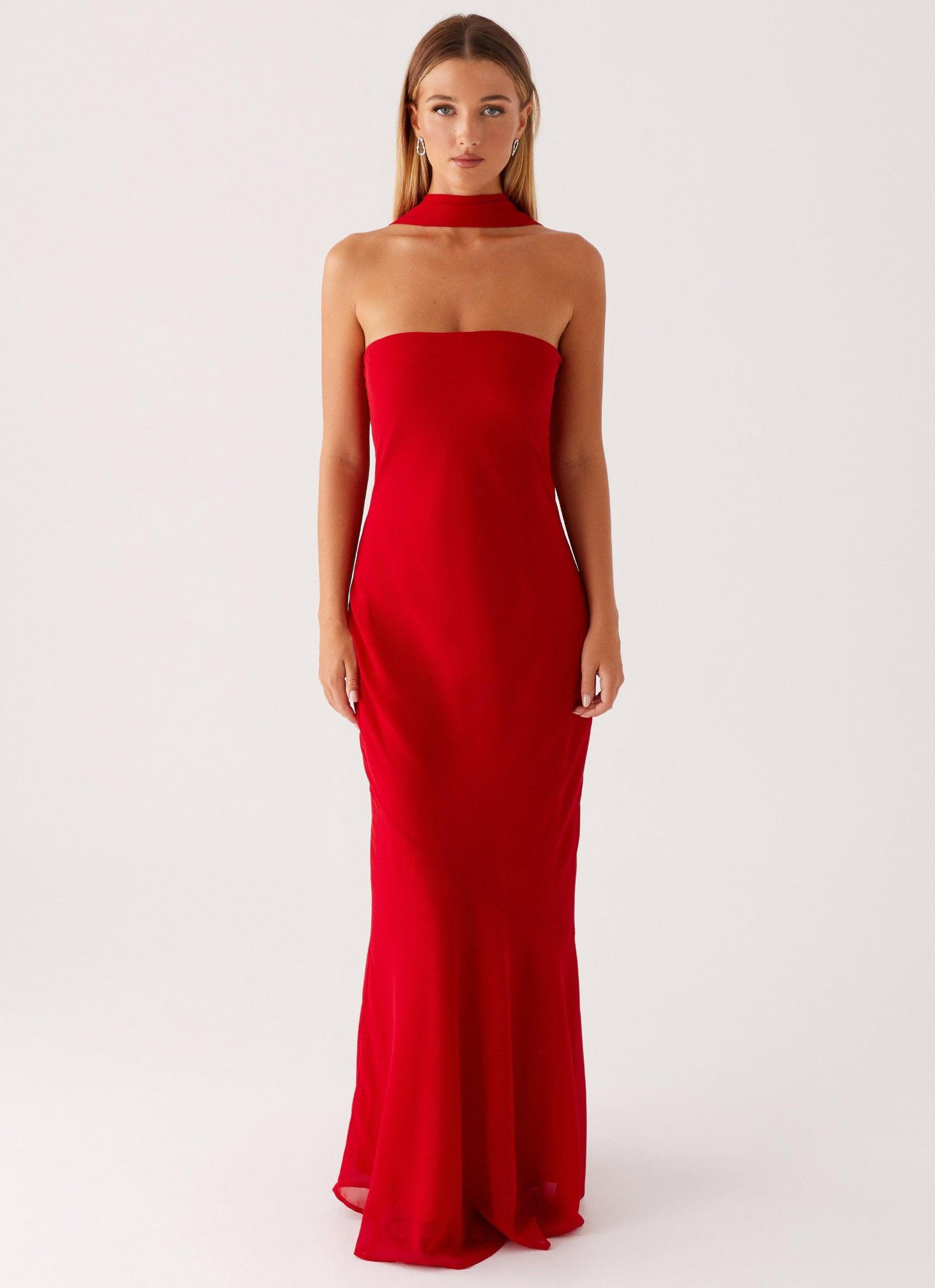 Under The Pagoda Maxi Dress - Red Product Image