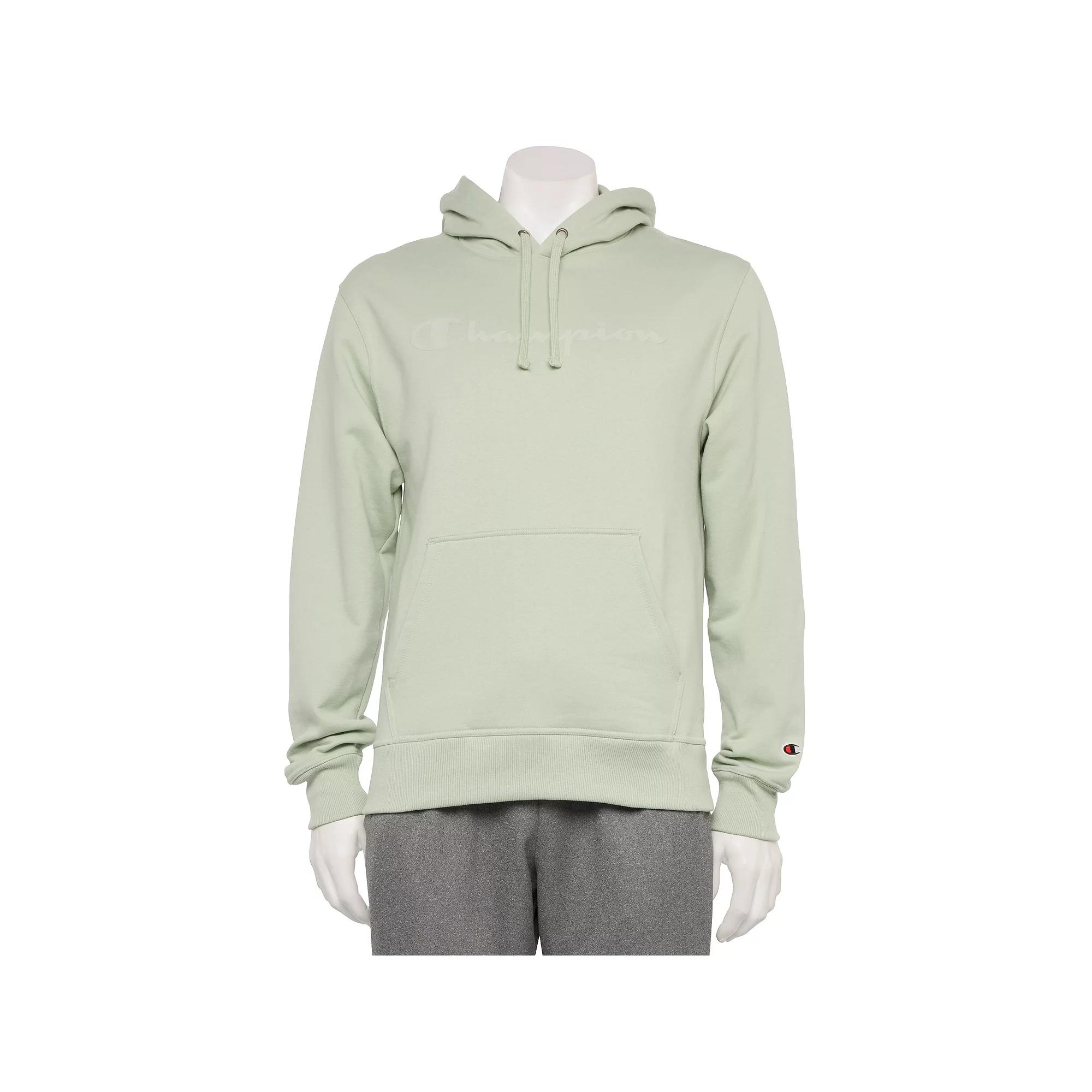 Men's Champion® Embossed Powerblend Graphic Hoodie, Size: Small, Clever Green Product Image