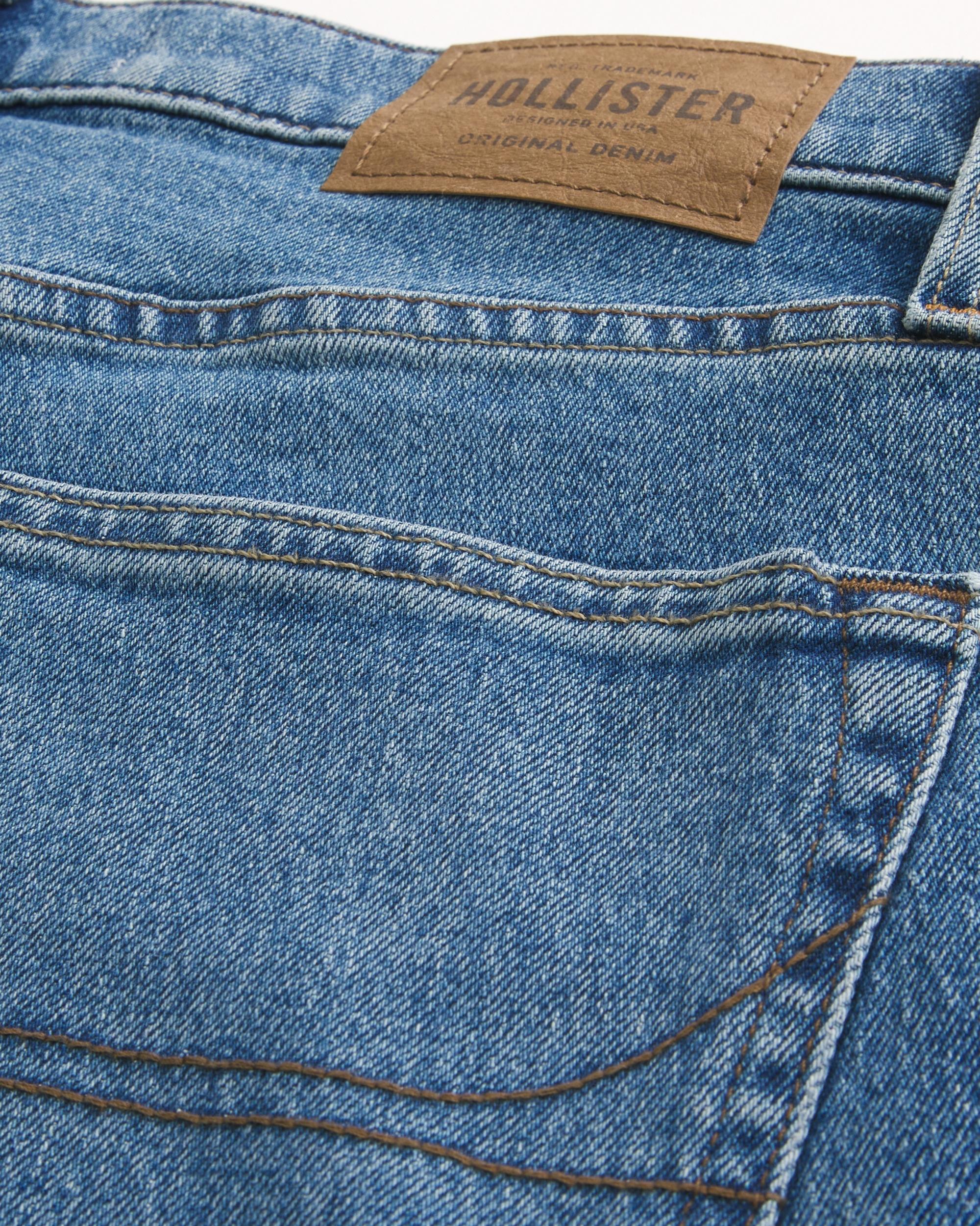 Medium Wash Slim Straight Jeans Product Image