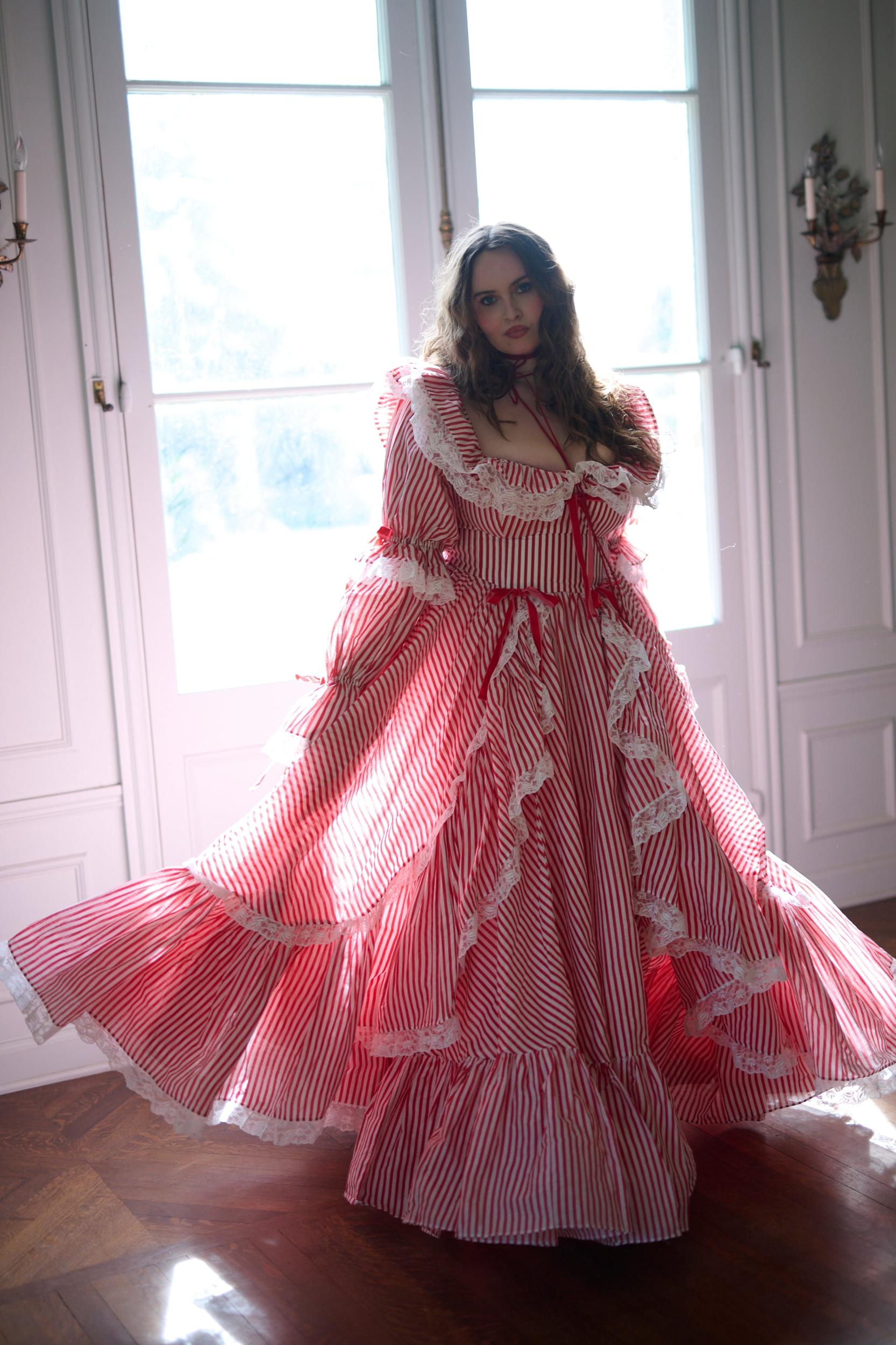 The Candy Stripe Waltz Gown Product Image