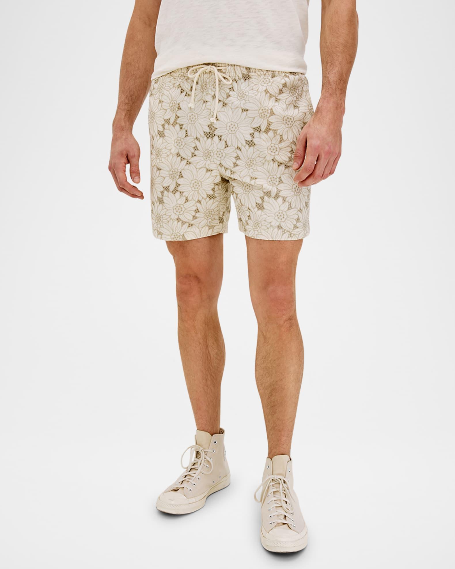 Men's Logan Floral Embroidered Pull-On Shorts Product Image