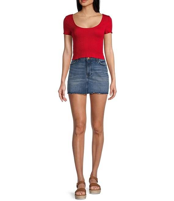 Evolutionary Short Sleeve Solid Smock T-Shirt Product Image