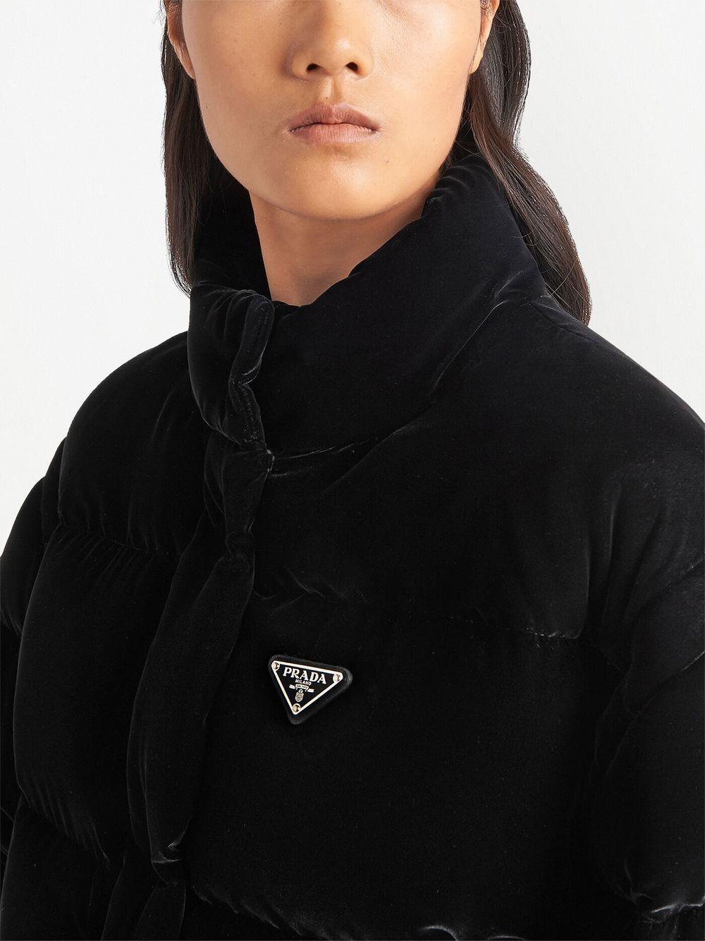 convertible velvet down jacket Product Image