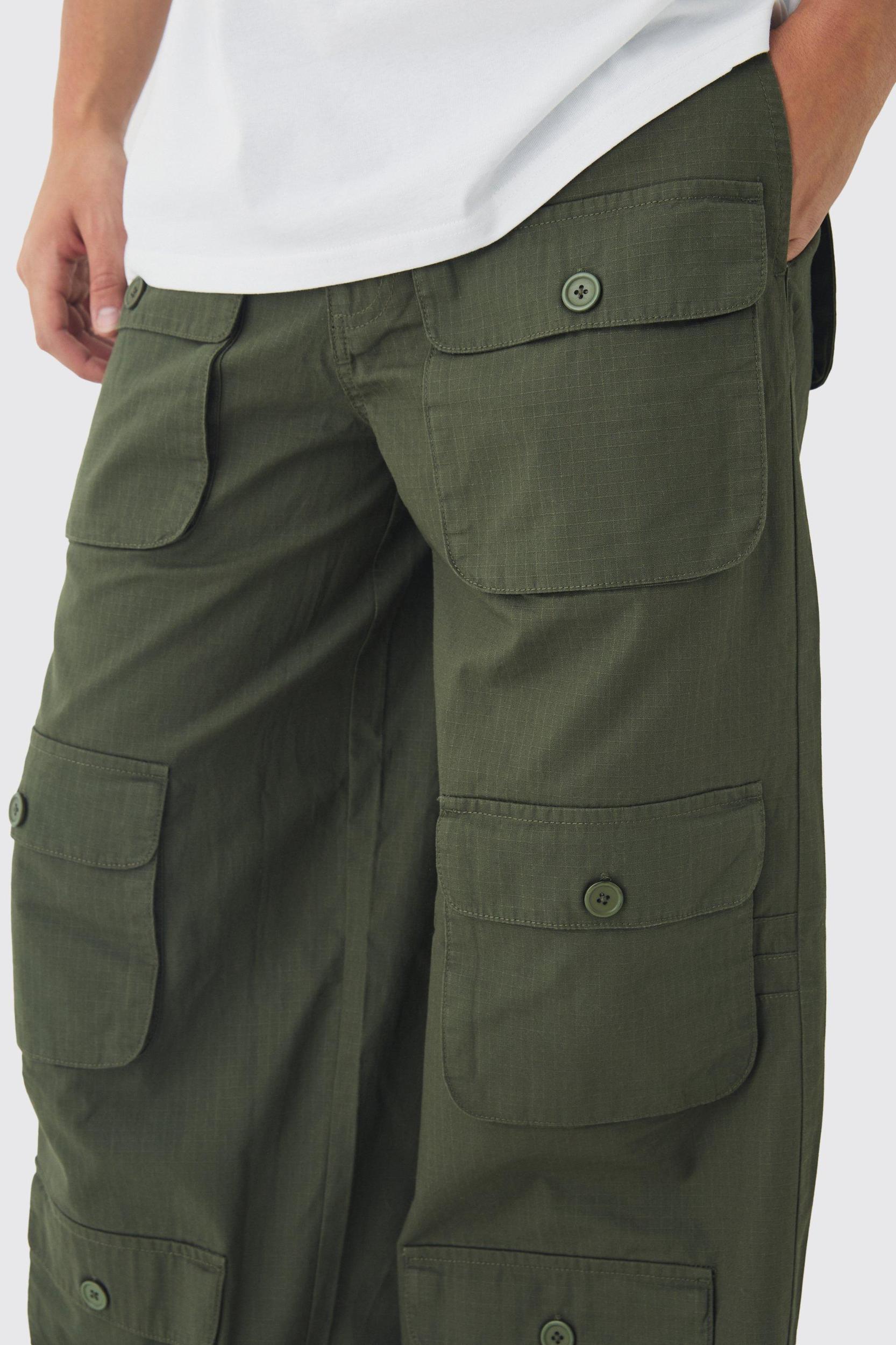 Super Baggy Ripstop Multi Pocket Cargo Pants | boohooMAN USA Product Image