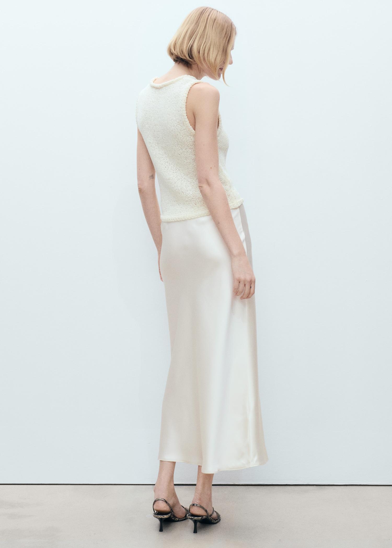 Midi satin skirt - Women | MANGO USA Product Image