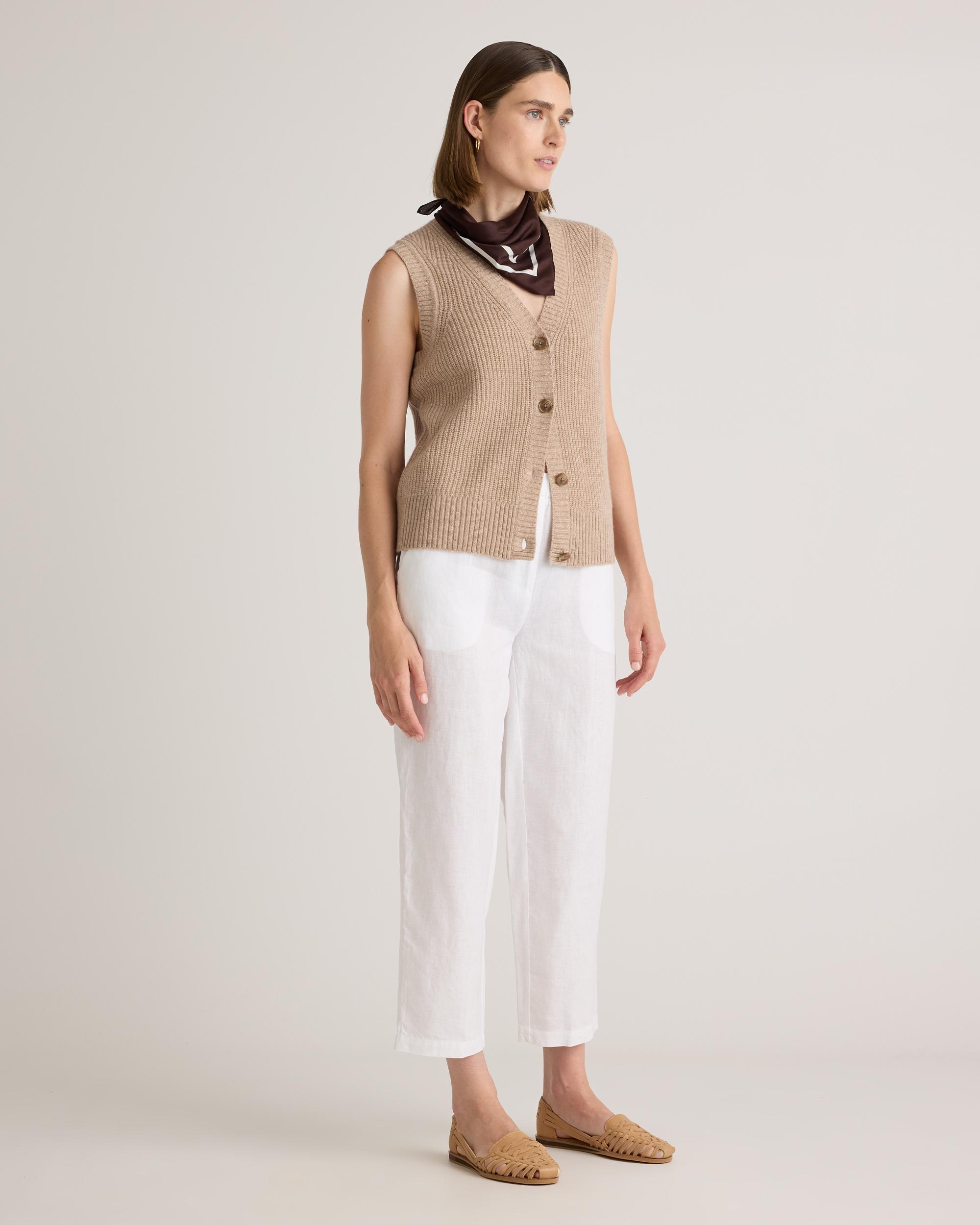 Quince | Women's Mongolian Cashmere Fisherman Sweater Vest Product Image