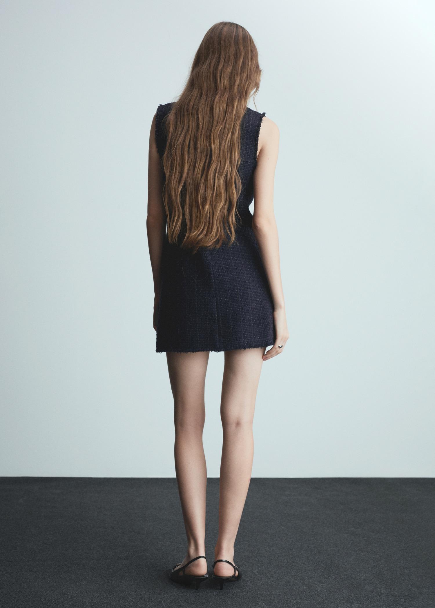 Short tweed dress - Women | MANGO USA Product Image