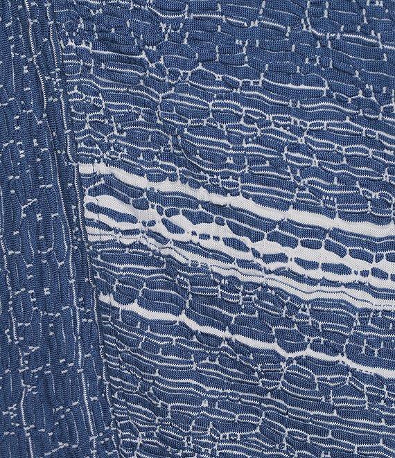 Ali Miles Textured Knit Round Neck Long Sleeve Top Product Image