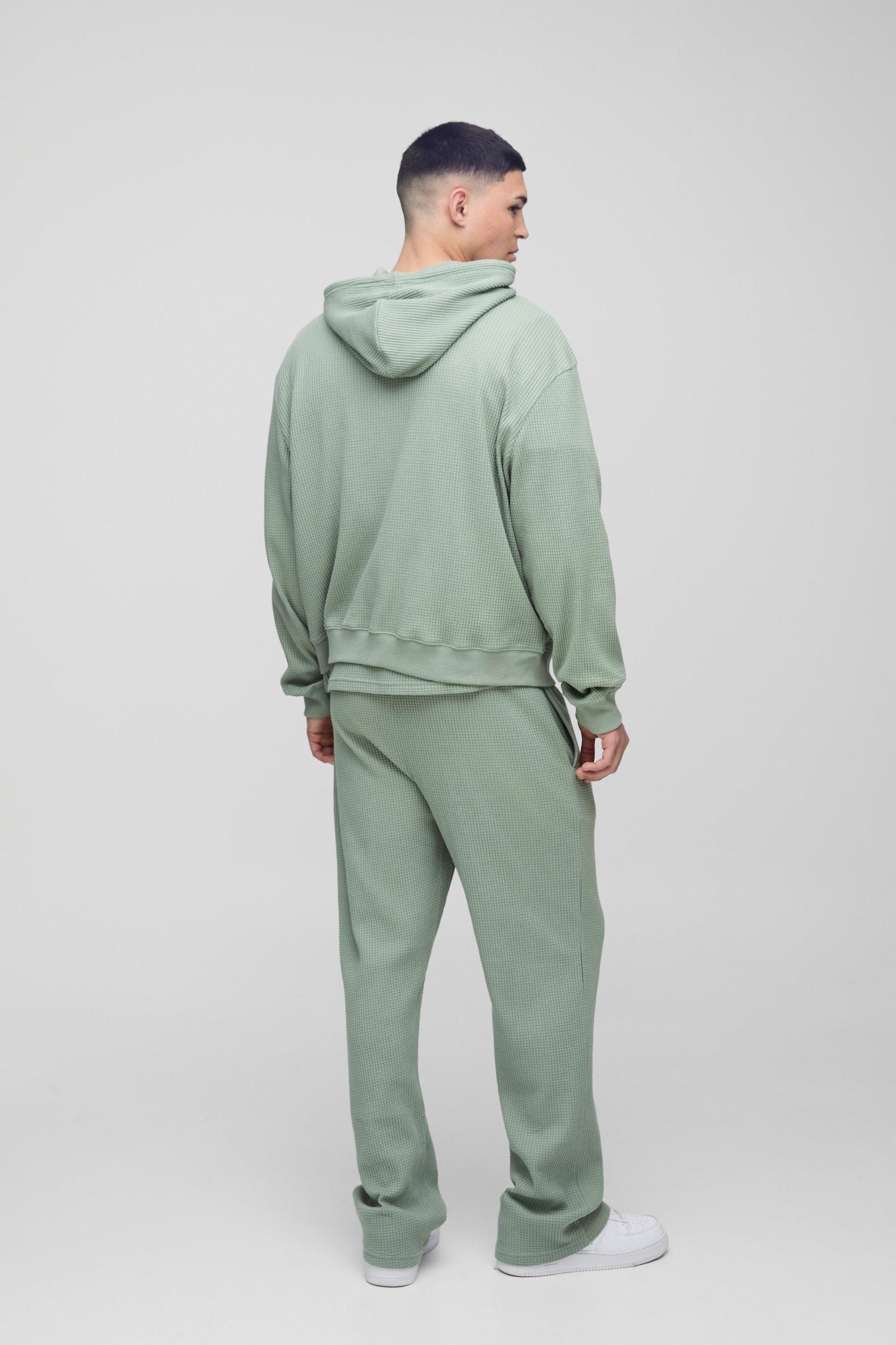 Oversized Boxy Zip Through Hoodie and Straight Leg Tracksuit | boohooMAN USA Product Image