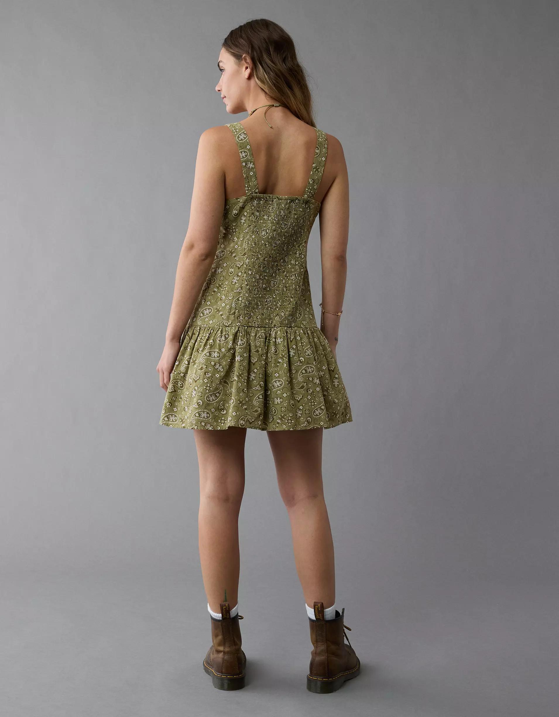 AE Drop Waist Corset Mini Dress Product Image