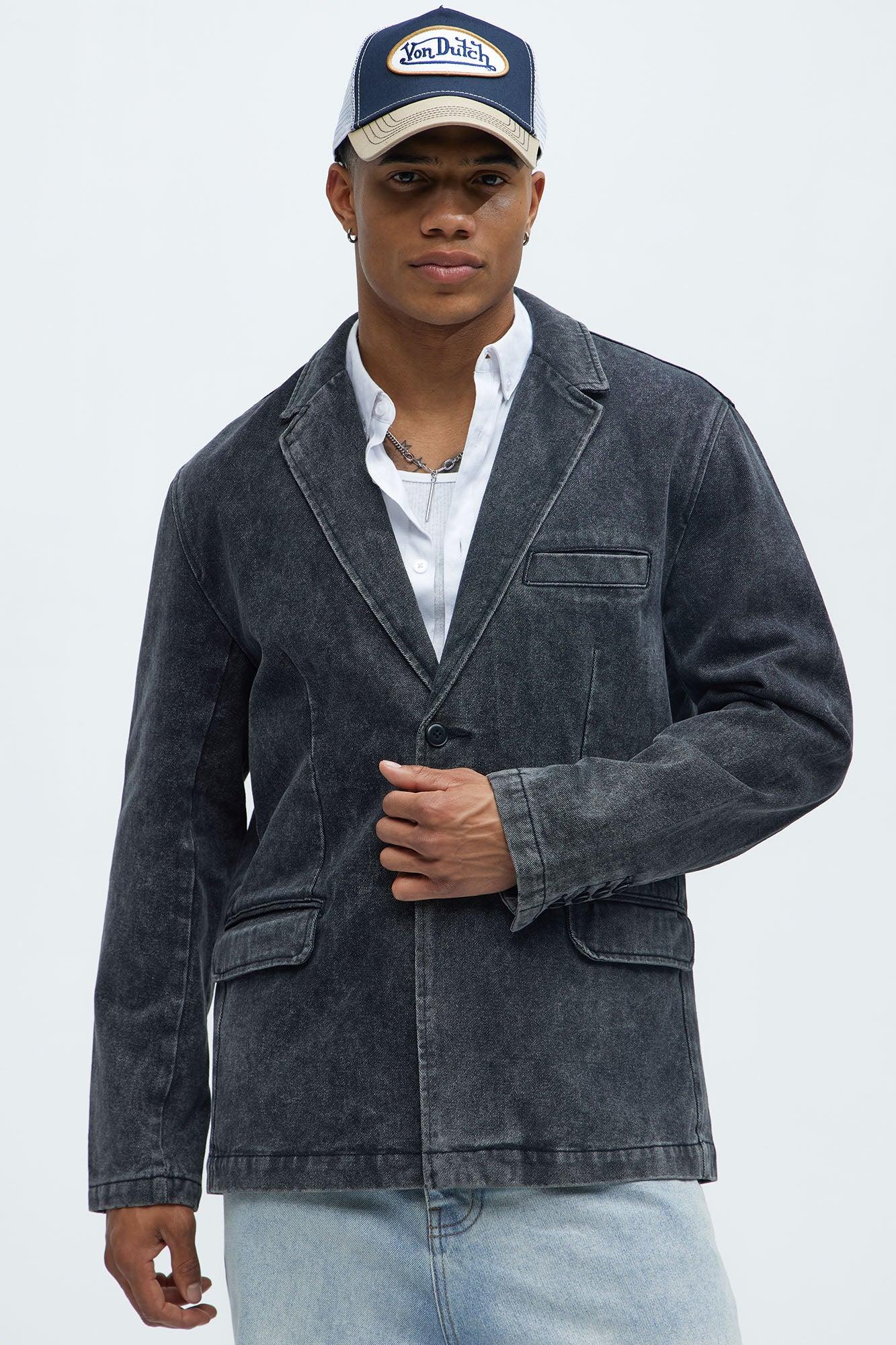 Belle Denim Blazer - Black Wash Product Image