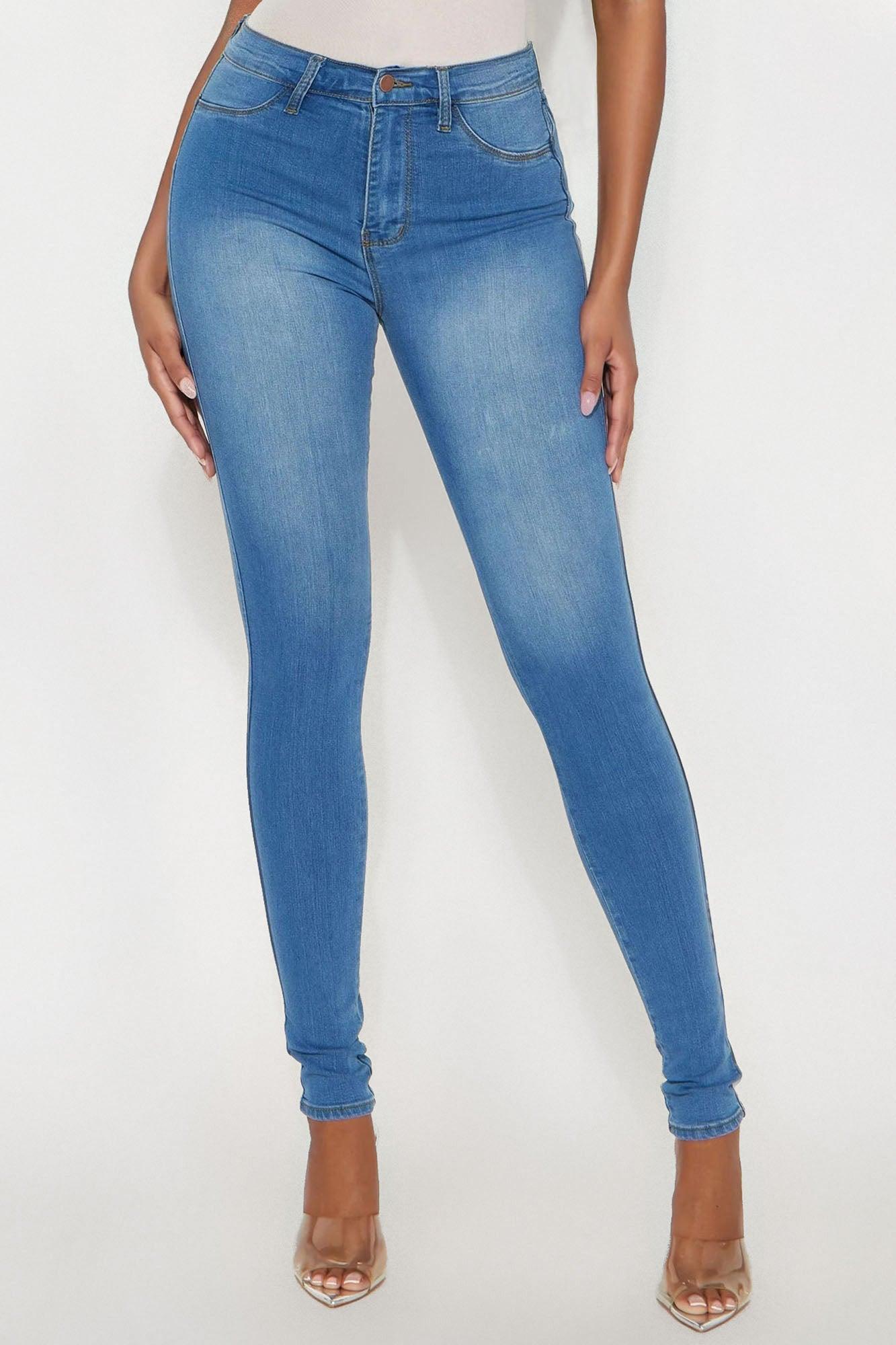 Tall Classic Beauty Booty Lifter Skinny Jeans - Medium Blue Wash Female Product Image