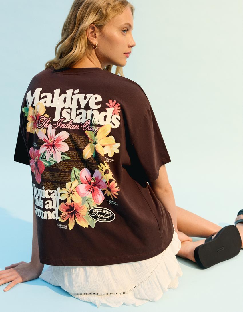 Printed short sleeve oversize T-shirt Product Image