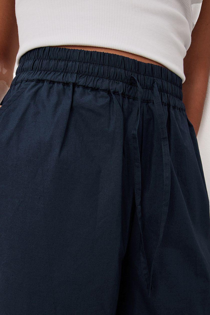 Elastic Waistband Cotton Pants Product Image