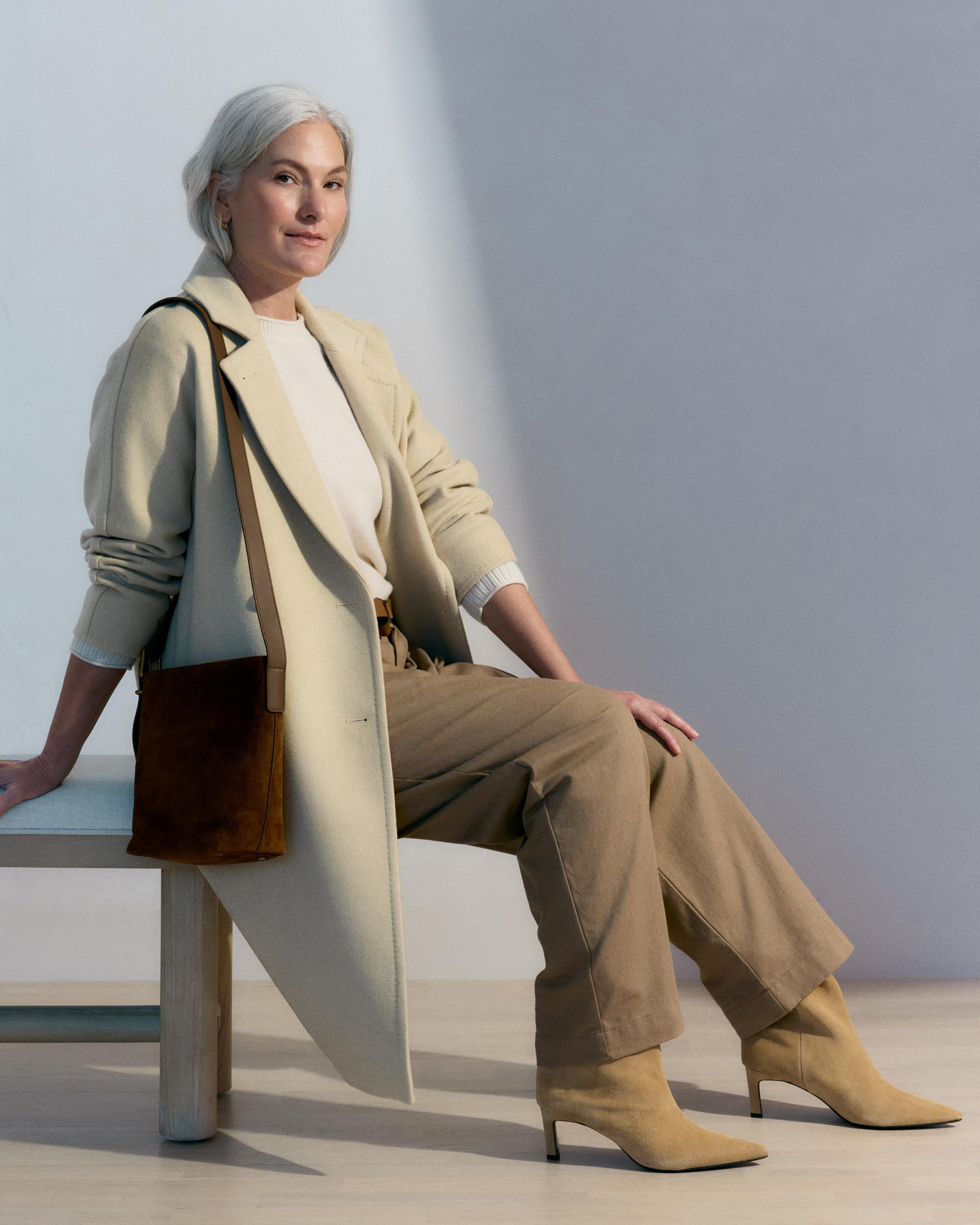 Quince | Women's Mongolian Cashmere Boxy Crewneck Sweater Size XS Product Image