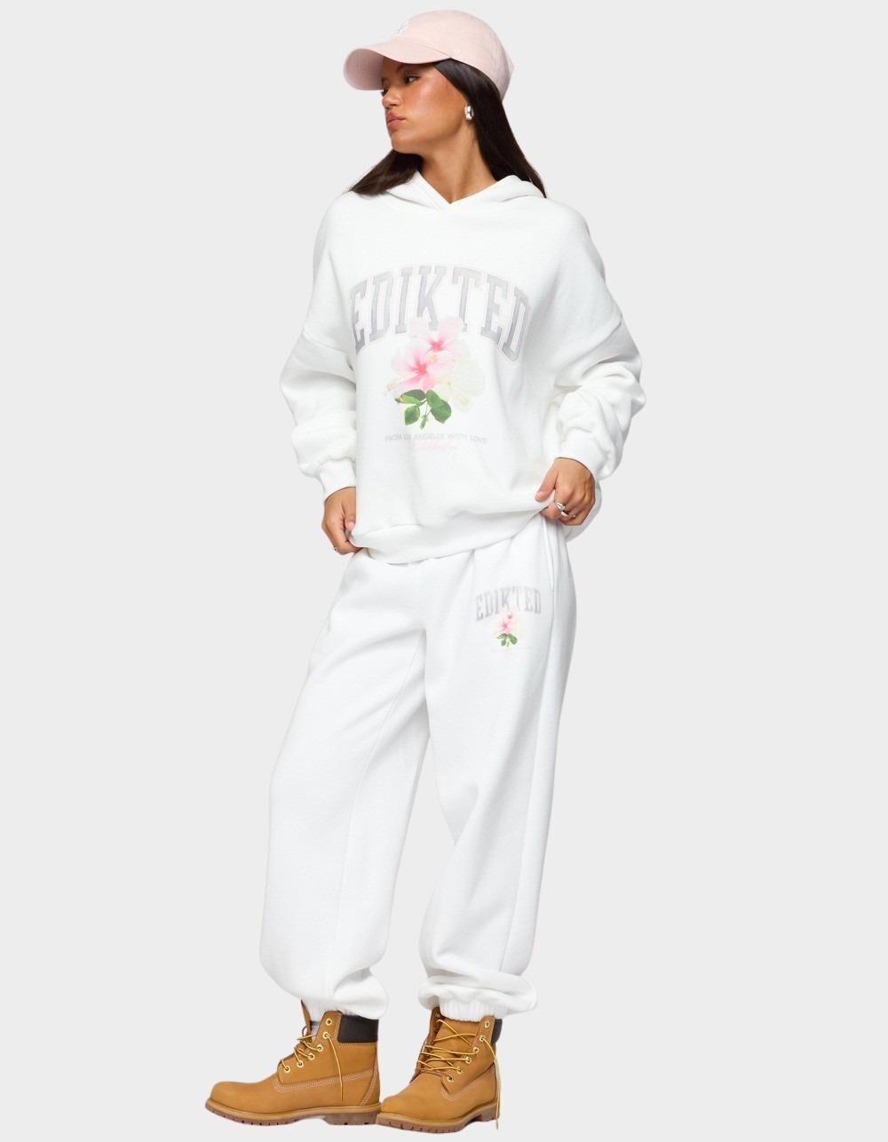 EDIKTED Fleura Edikted Hoodie - WHITE Product Image
