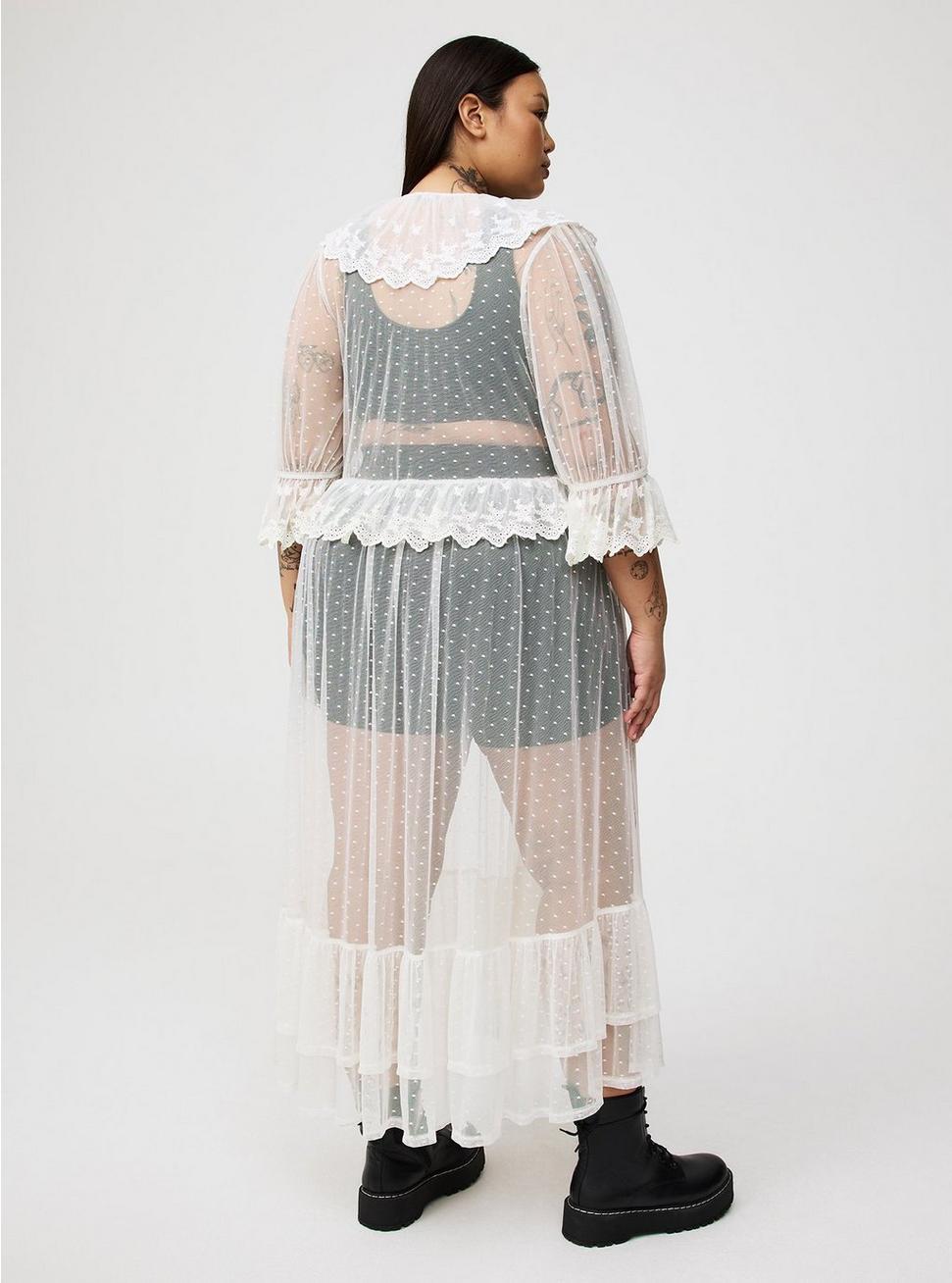 Lace Ruffle Tier Kimono Product Image