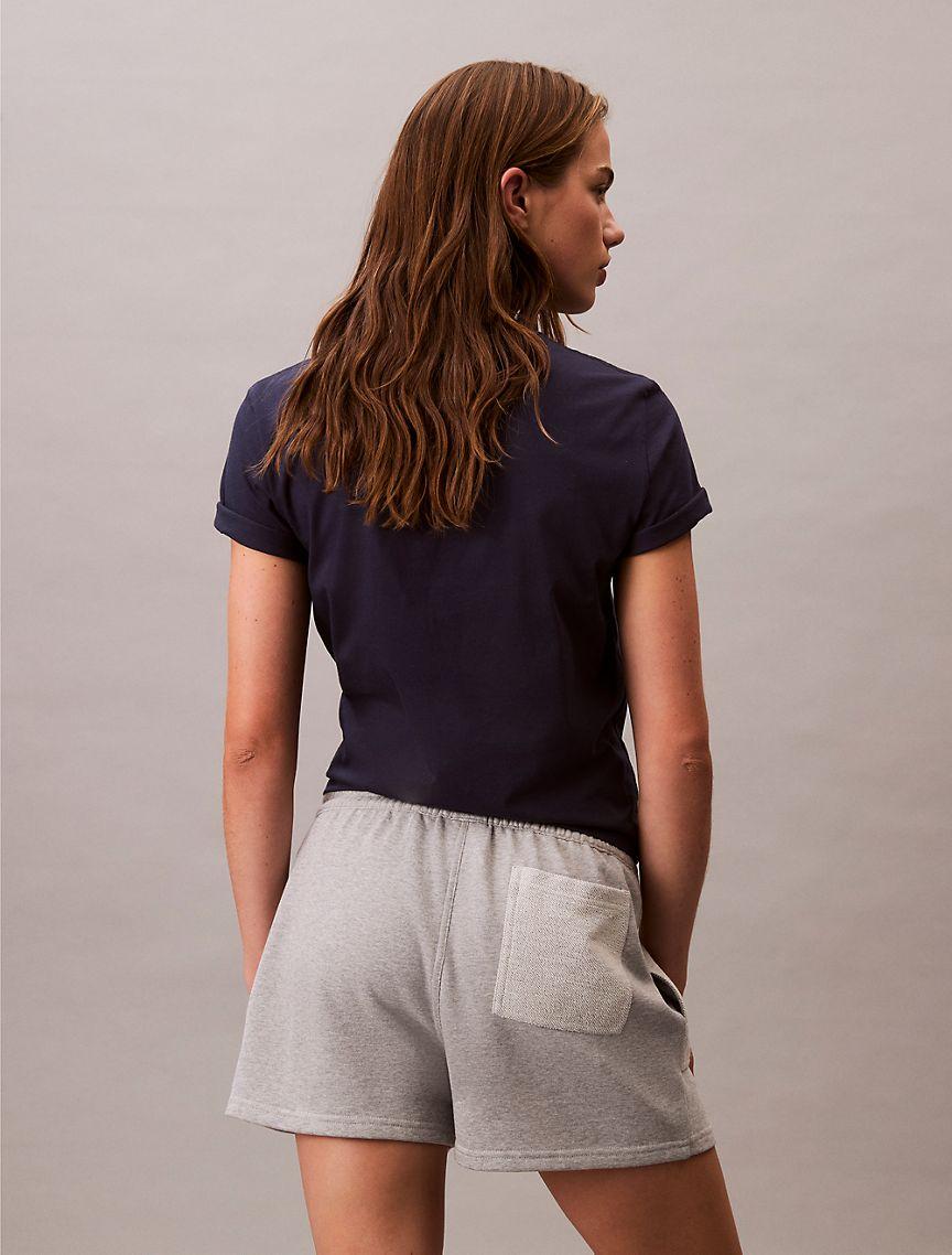 Calvin Klein Womens French Terry Shorts - Grey Product Image