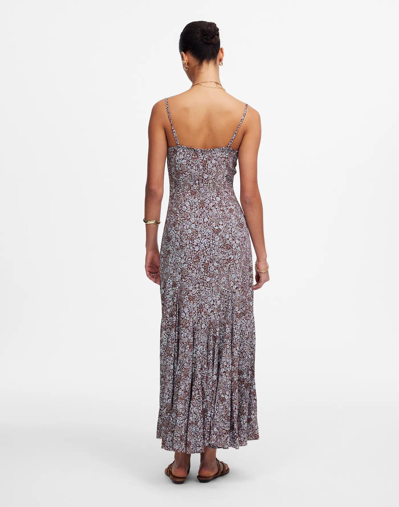 Squareneck Sleeveless Maxi Dress in Floral Product Image