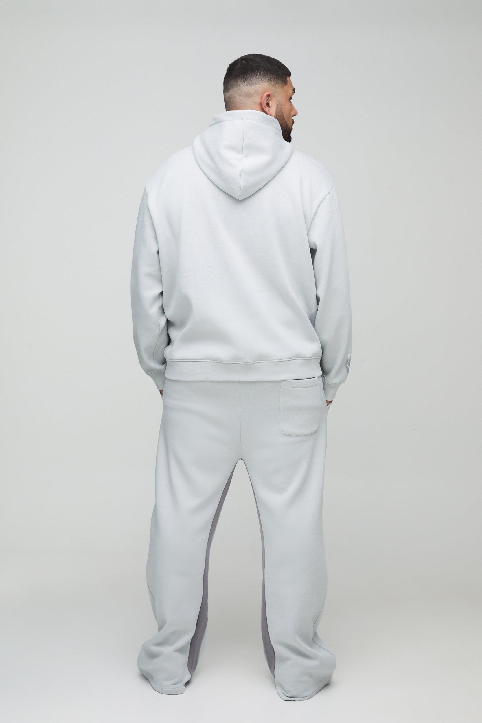 Plus Oversized Man Paint Splatter Hoodie | boohooMAN USA Product Image