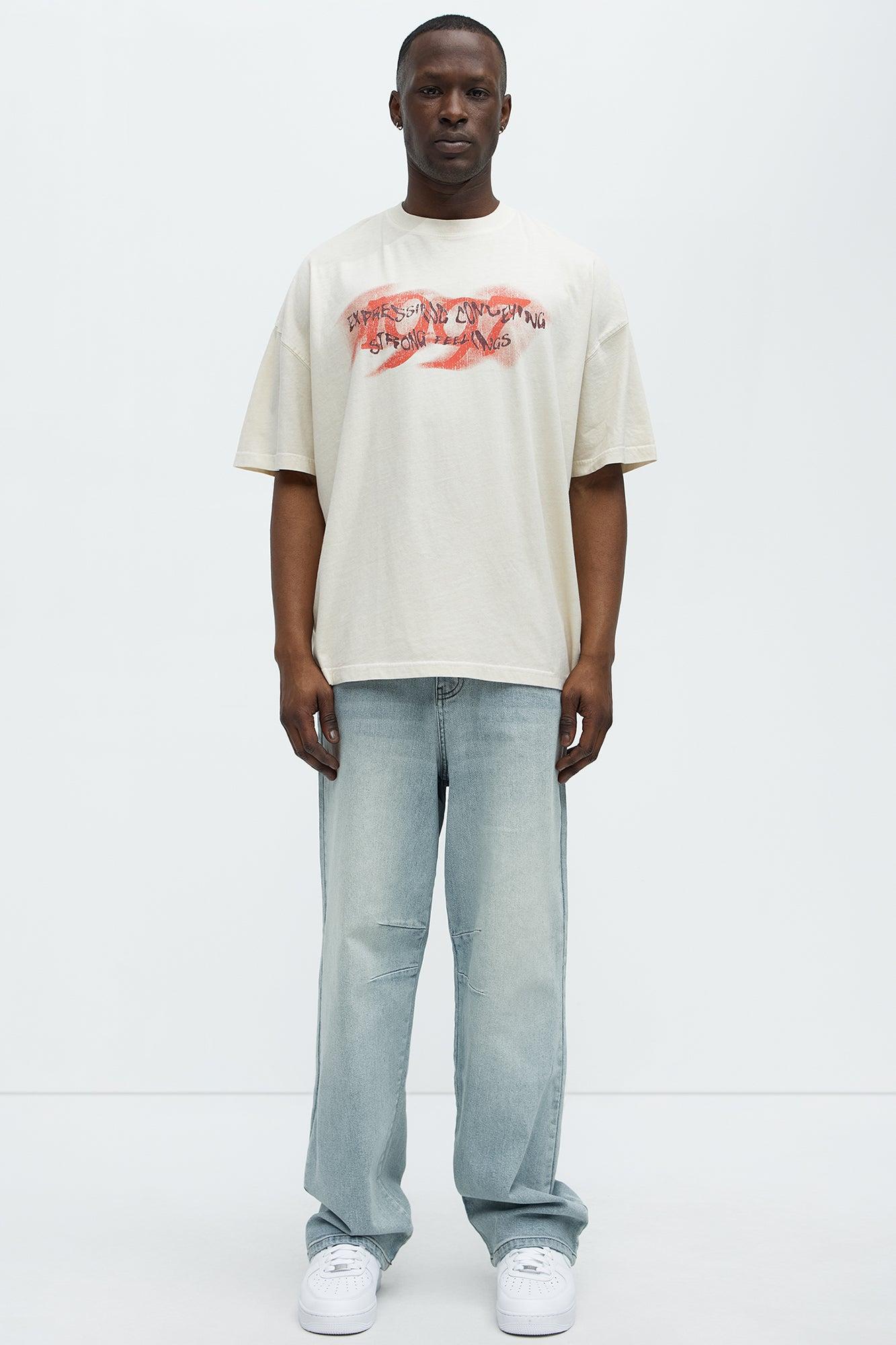 1997 Oversized Short Sleeve Tee - Cream Product Image