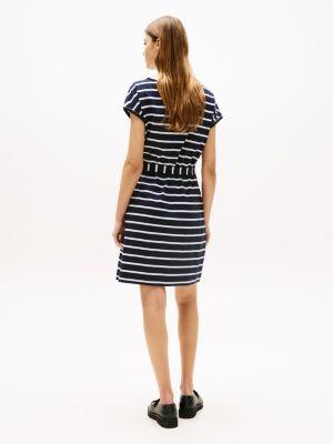 Belted Stripe Stretch T-Shirt Dress Product Image