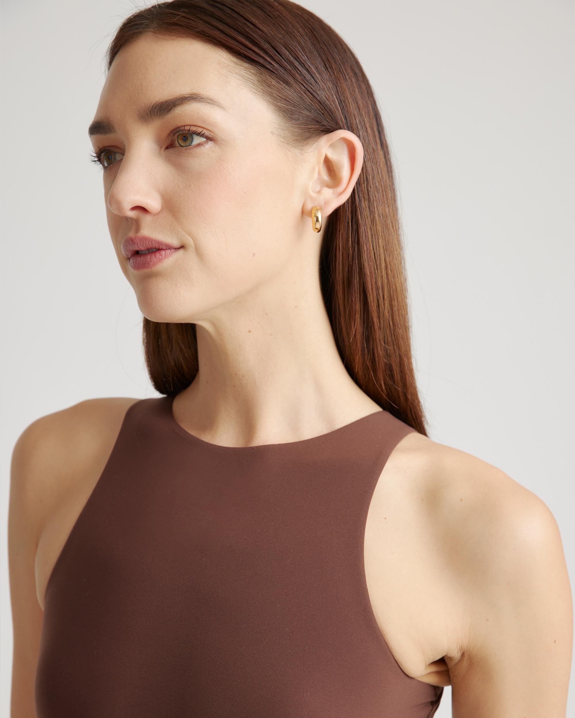 Quince | Women's Second Skin High Neck Bodysuit Size XL, Nylon/Spandex Product Image