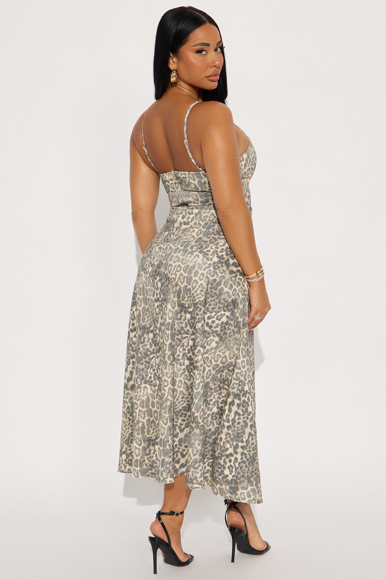Wildest Dreams Midi Leopard Dress - Leopard Female Product Image