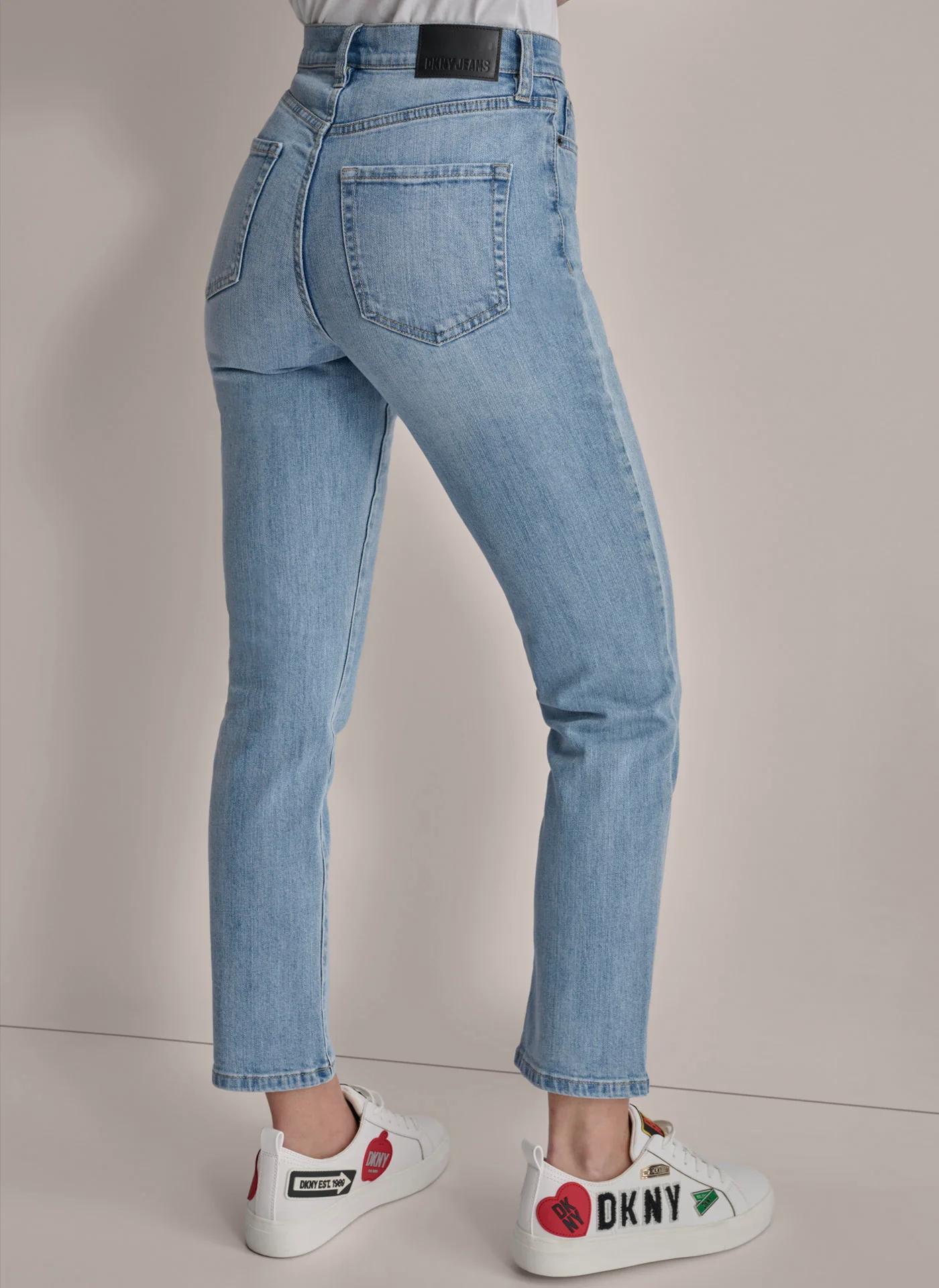 HIGH Rise Length SLIM STRAIGHT JEAN Product Image
