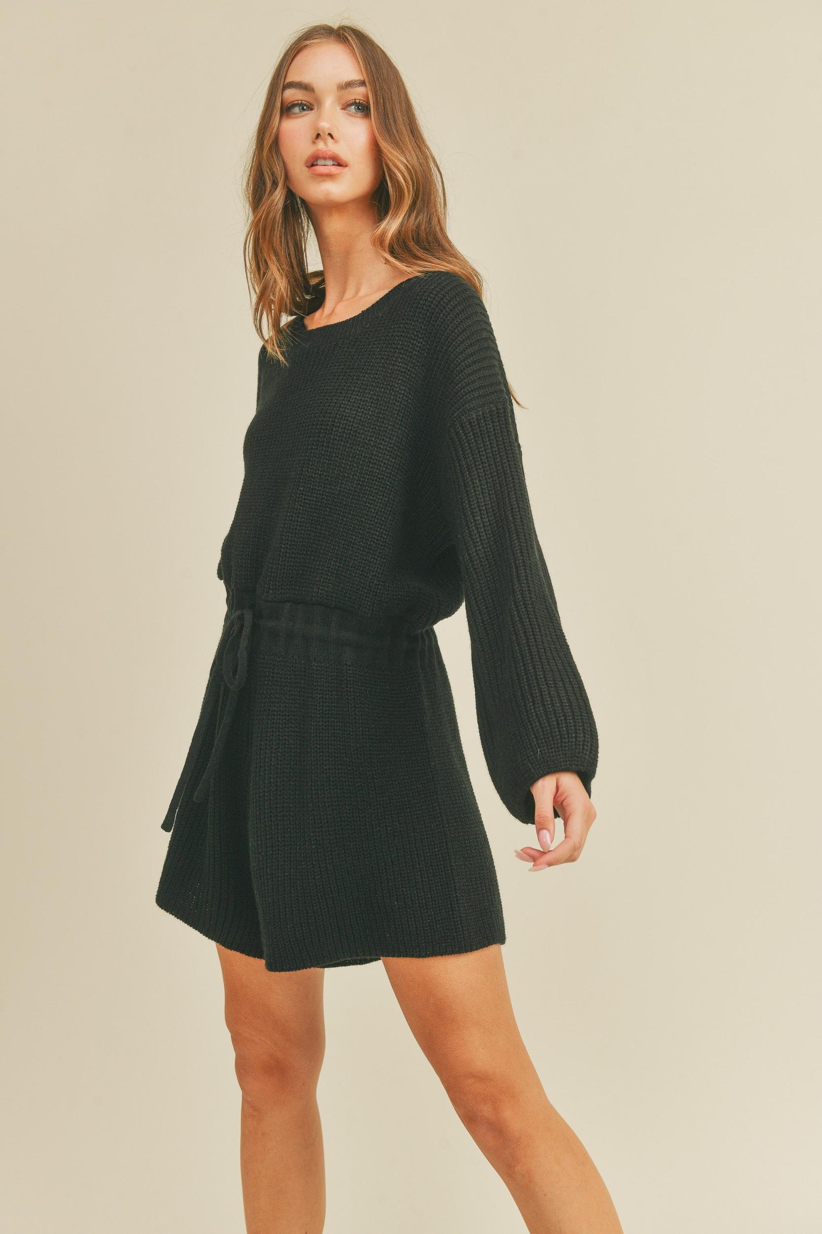 Long Sleeves Sweater Romper Product Image