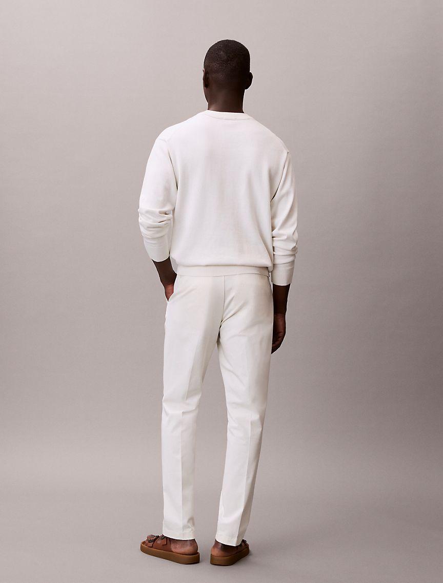 Cotton Stretch Slim Trousers Product Image