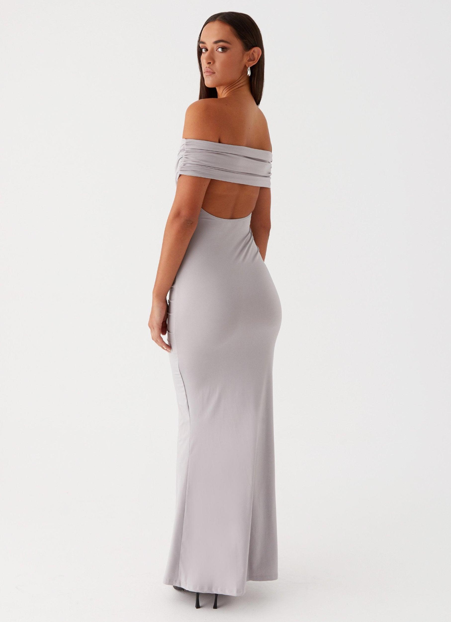 Dancefloor Maxi Dress - Grey Product Image