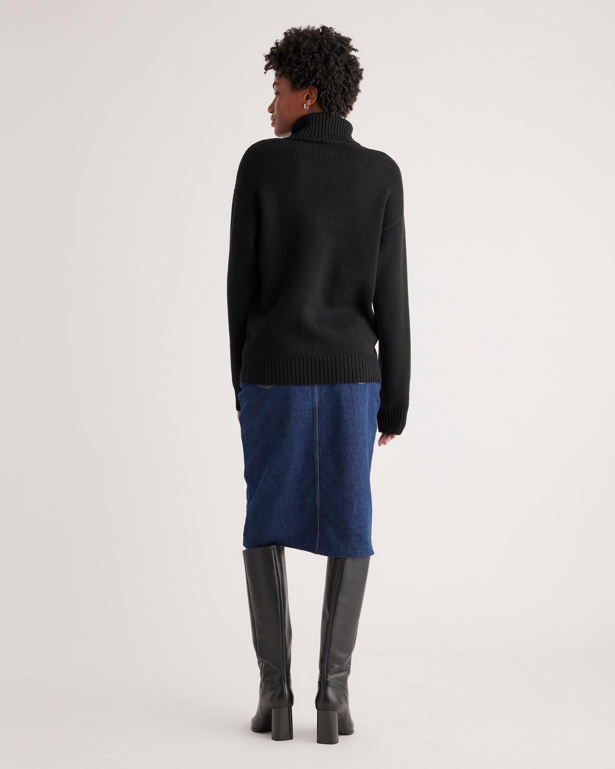 Quince | Women's Turtleneck Sweater Organic Cotton Product Image