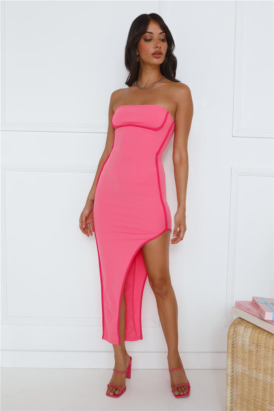 Casino Queen Midi Dress Pink Product Image
