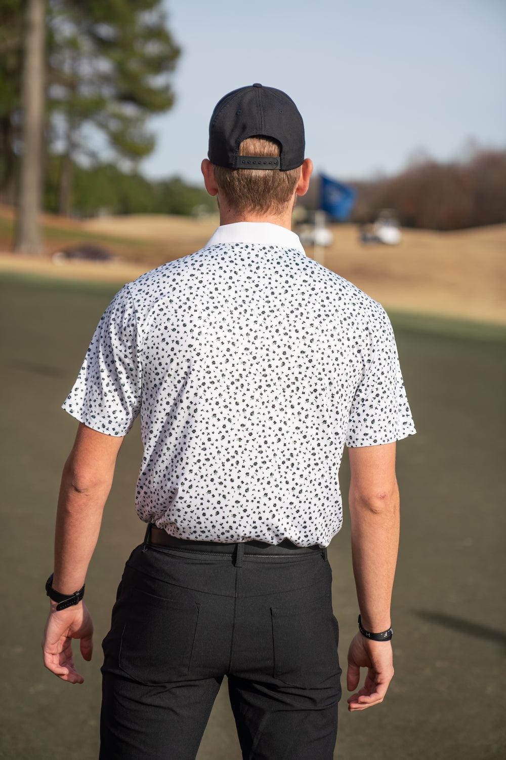 Three Sixty Six Men’s Print Golf Polos Male Product Image