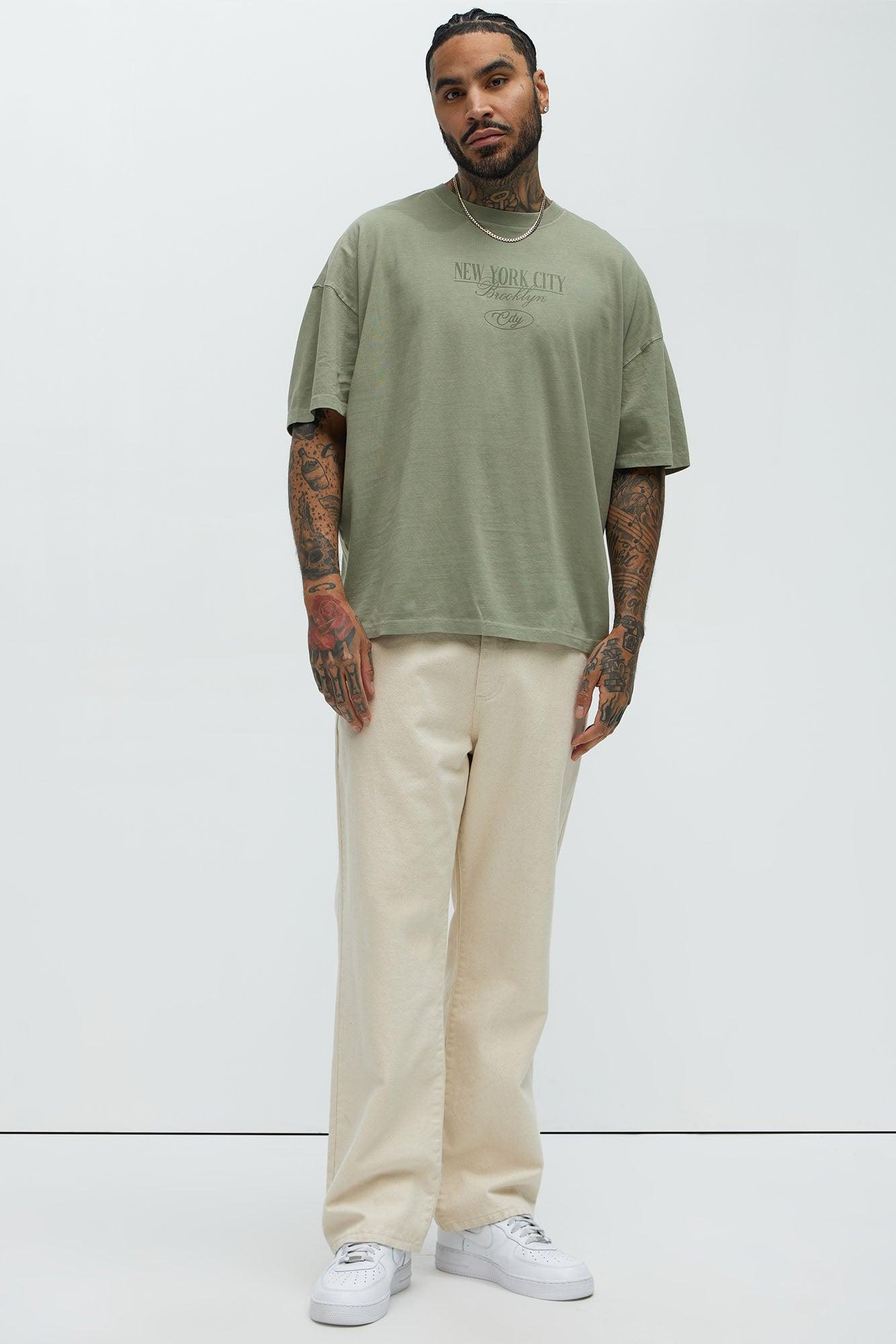 Brooklyn Oversized Short Sleeve Tee - Olive Product Image