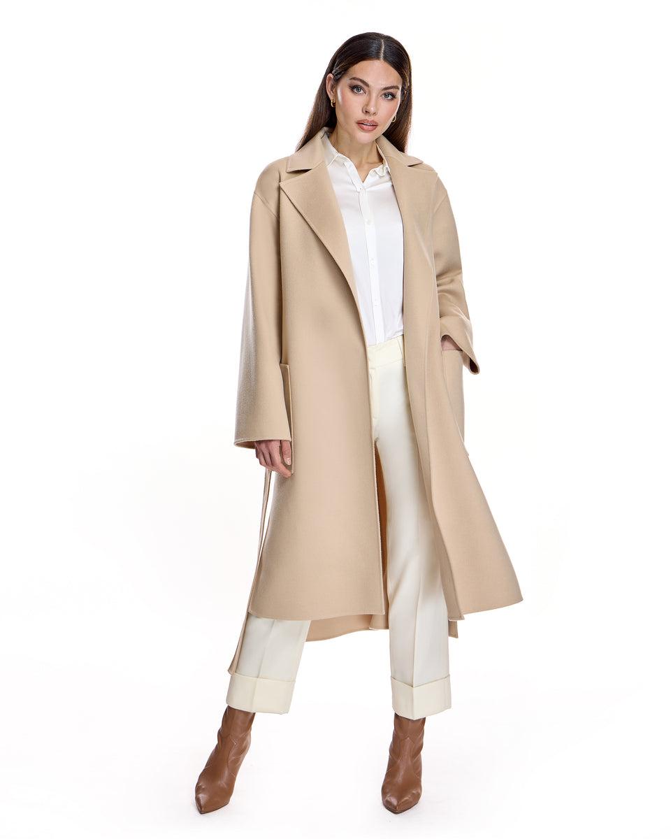 Wool blend Belted Trench Coat Product Image