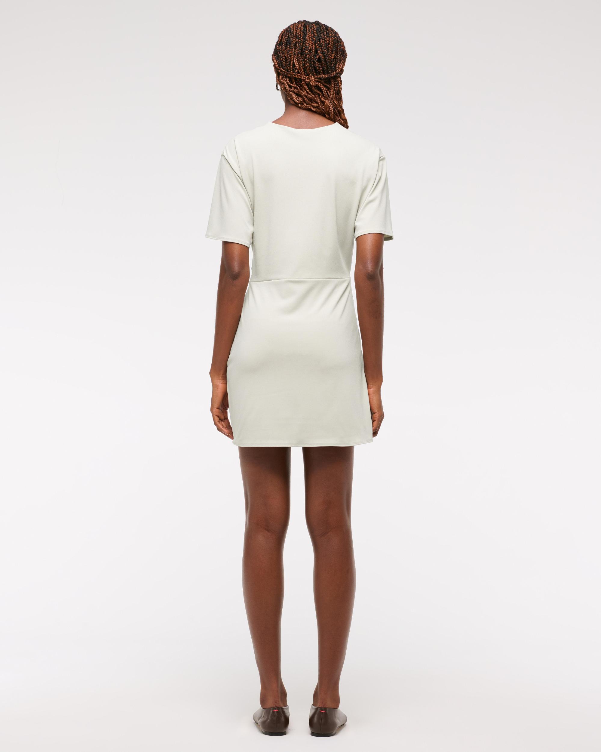 Side-Knot Knit Mini Dress Product Image