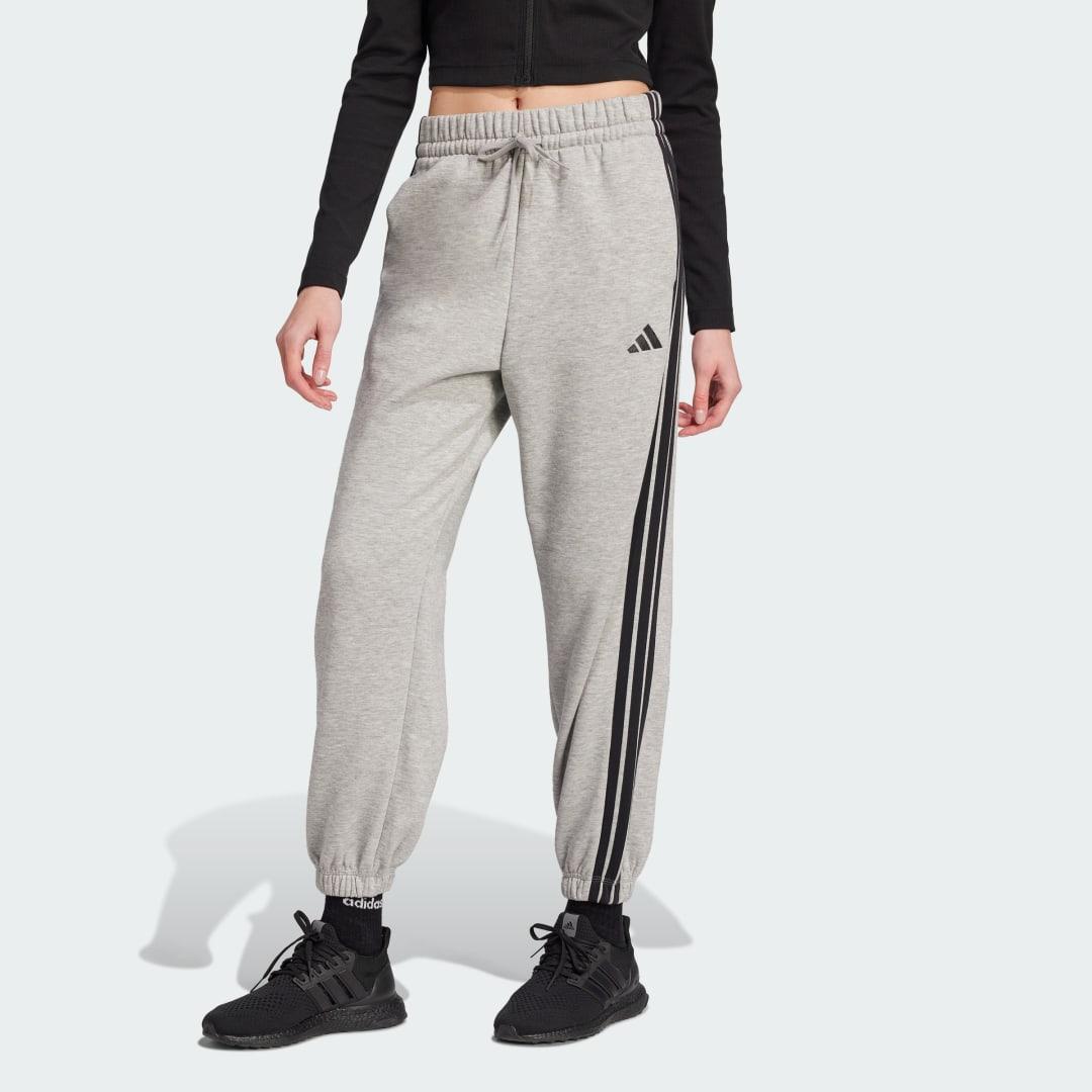 Essentials 3-Stripes Fleece Loose-Fit Pants Product Image