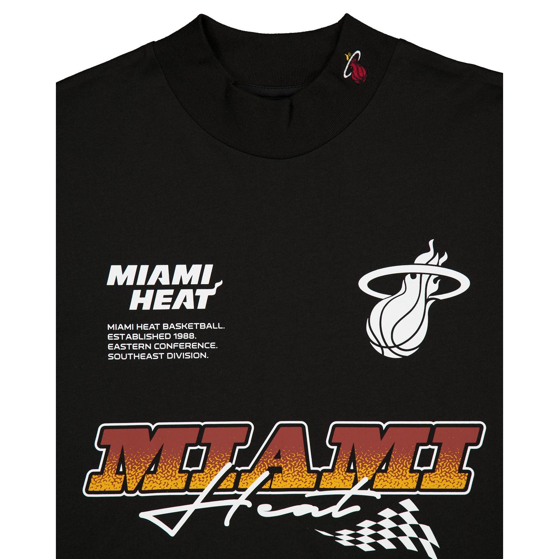 Miami Heat Modern Speed Black Long Sleeve T-Shirt Male Product Image