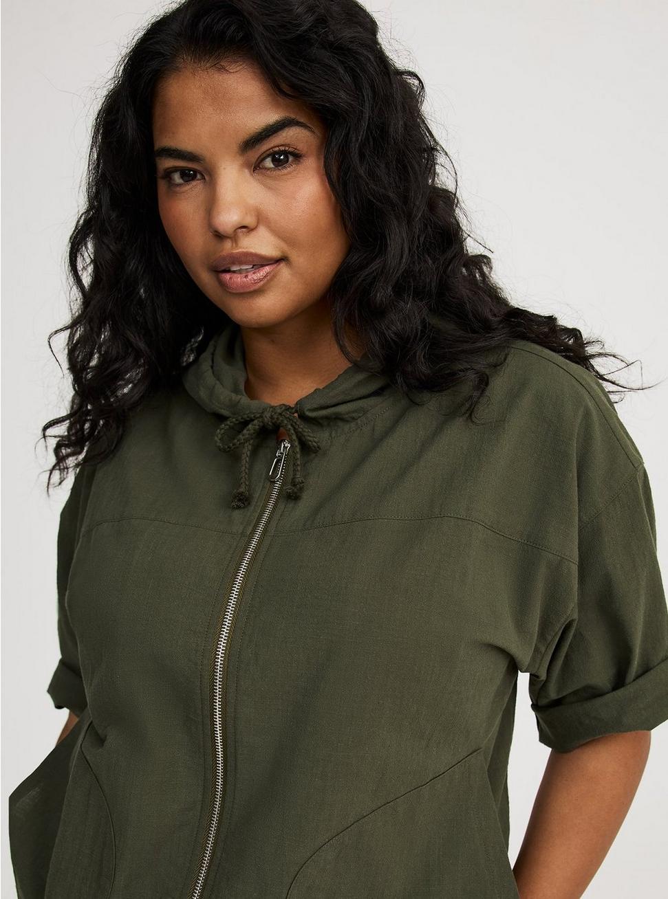 Cropped Cotton Hoodie Product Image