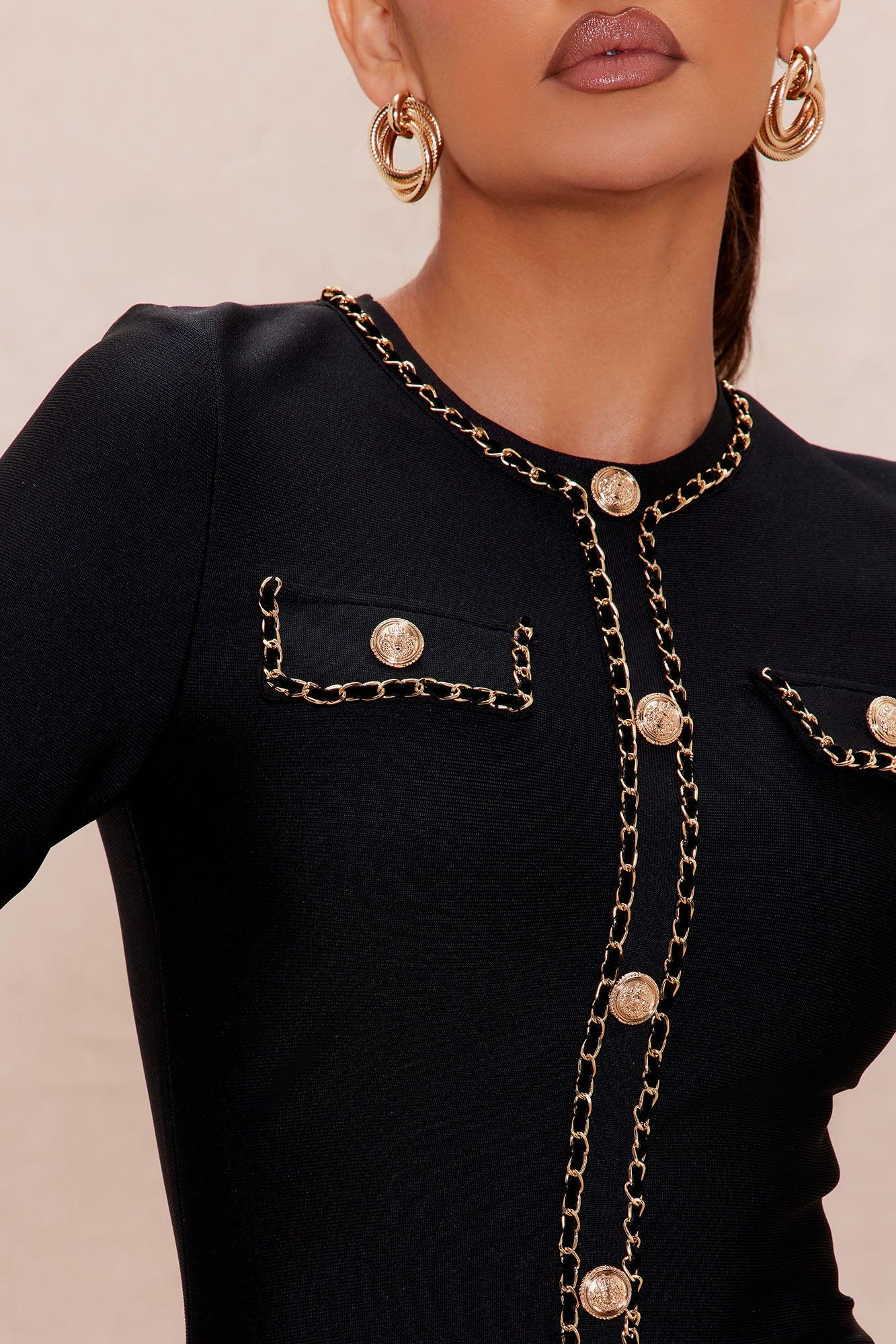 Brit Bandage Mini Dress - Black Product Image