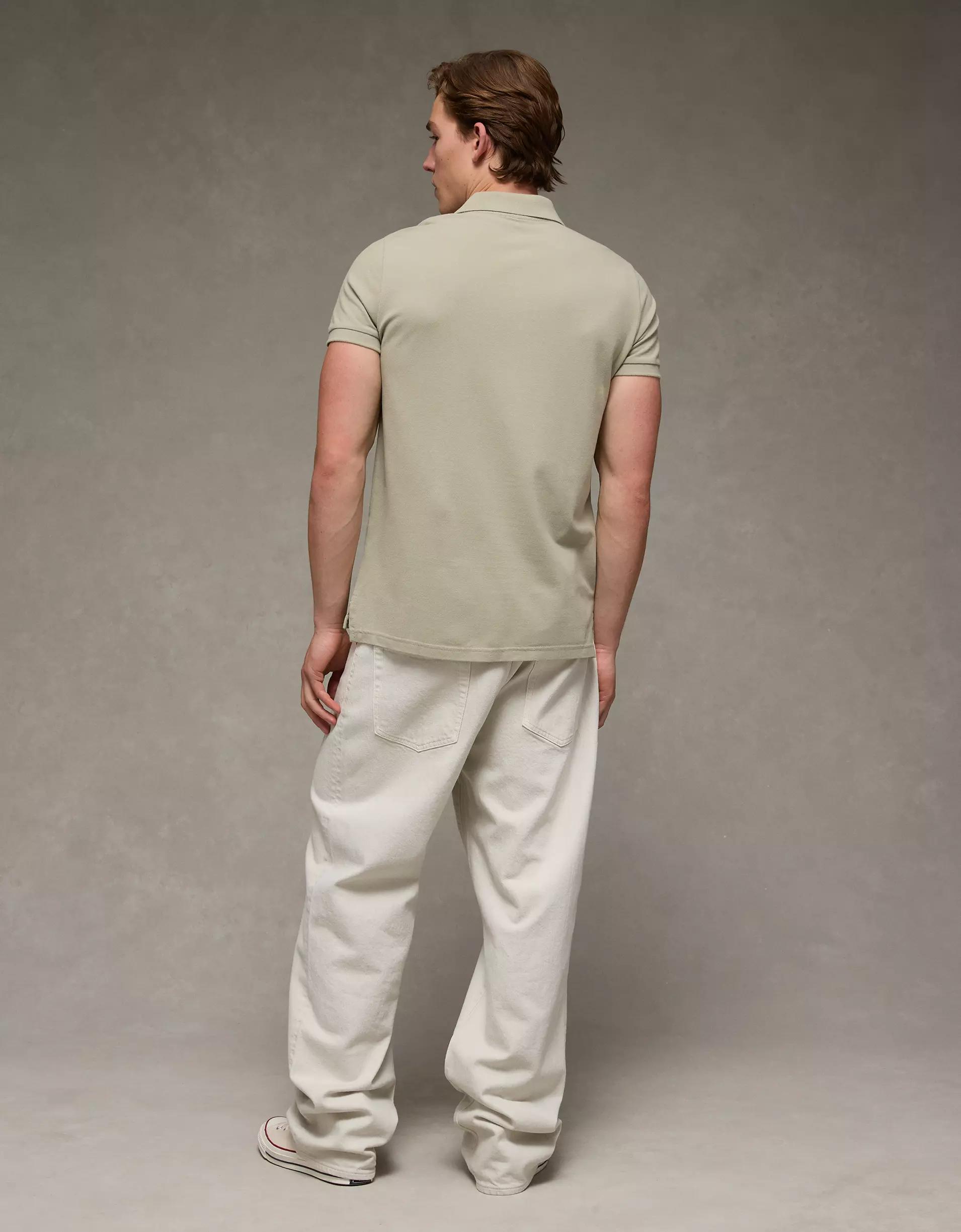 AE Lived-In Slim Fit Pique Polo Shirt Product Image