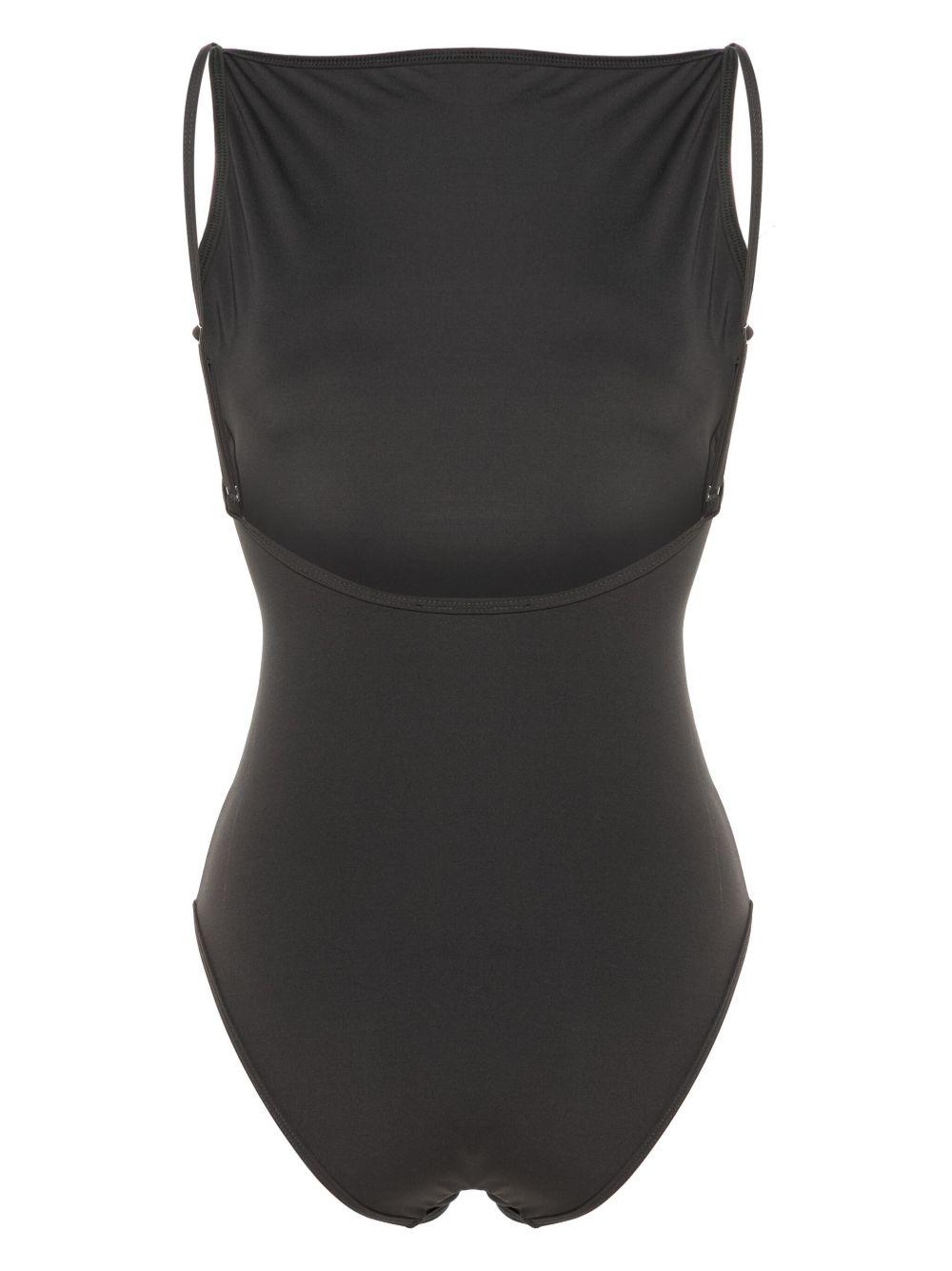 plain low-back swimsuit Product Image
