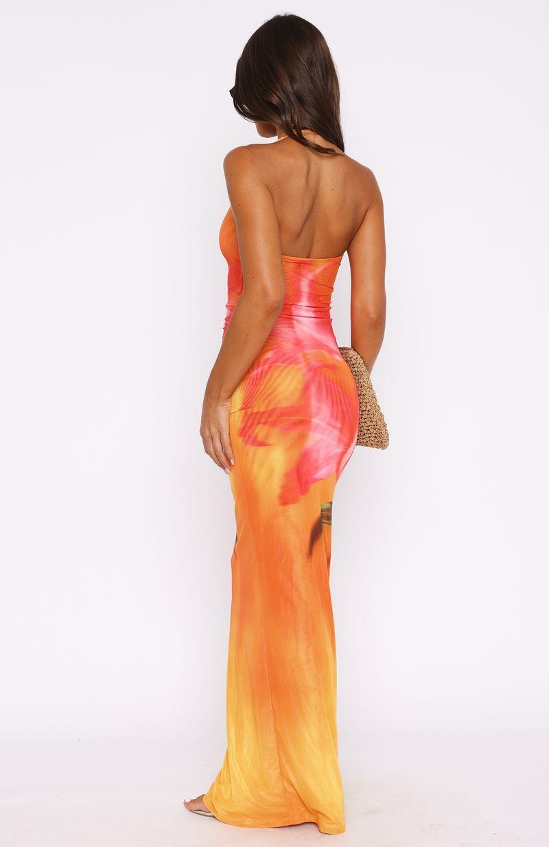 Bets Are Off Maxi Dress Sunset Floral Product Image