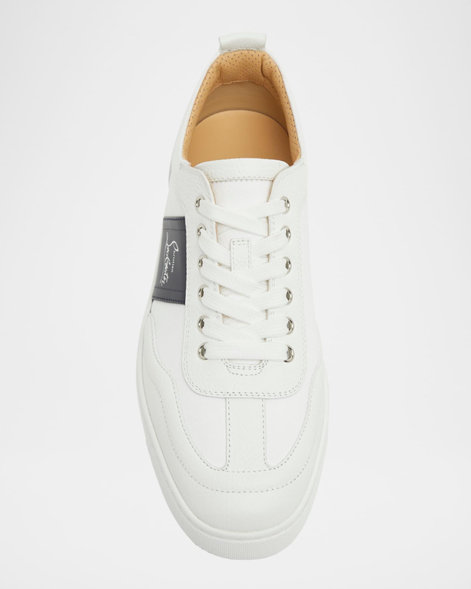 Men's Retero Canvas and Leather Low-Top Sneakers Product Image