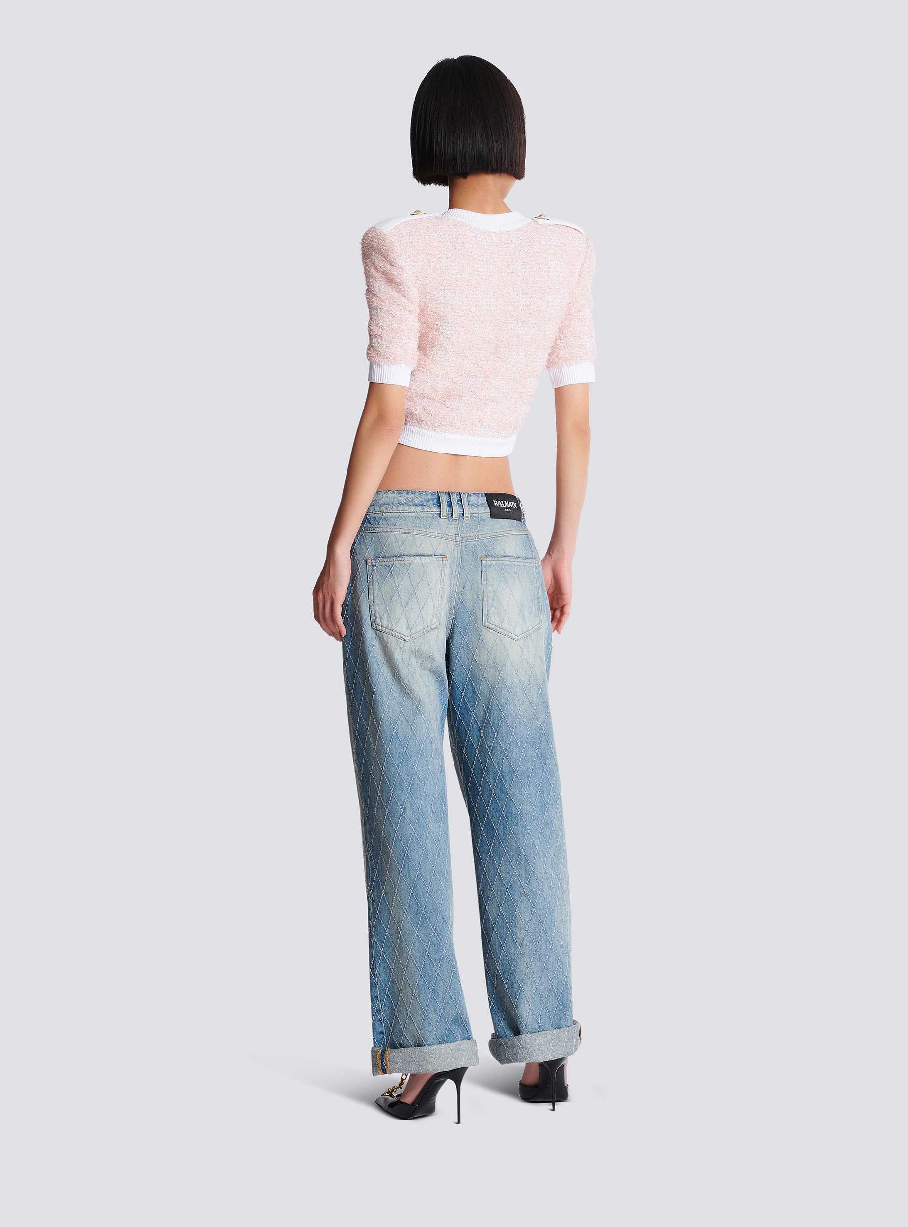 Short-sleeved knit cardigan Product Image