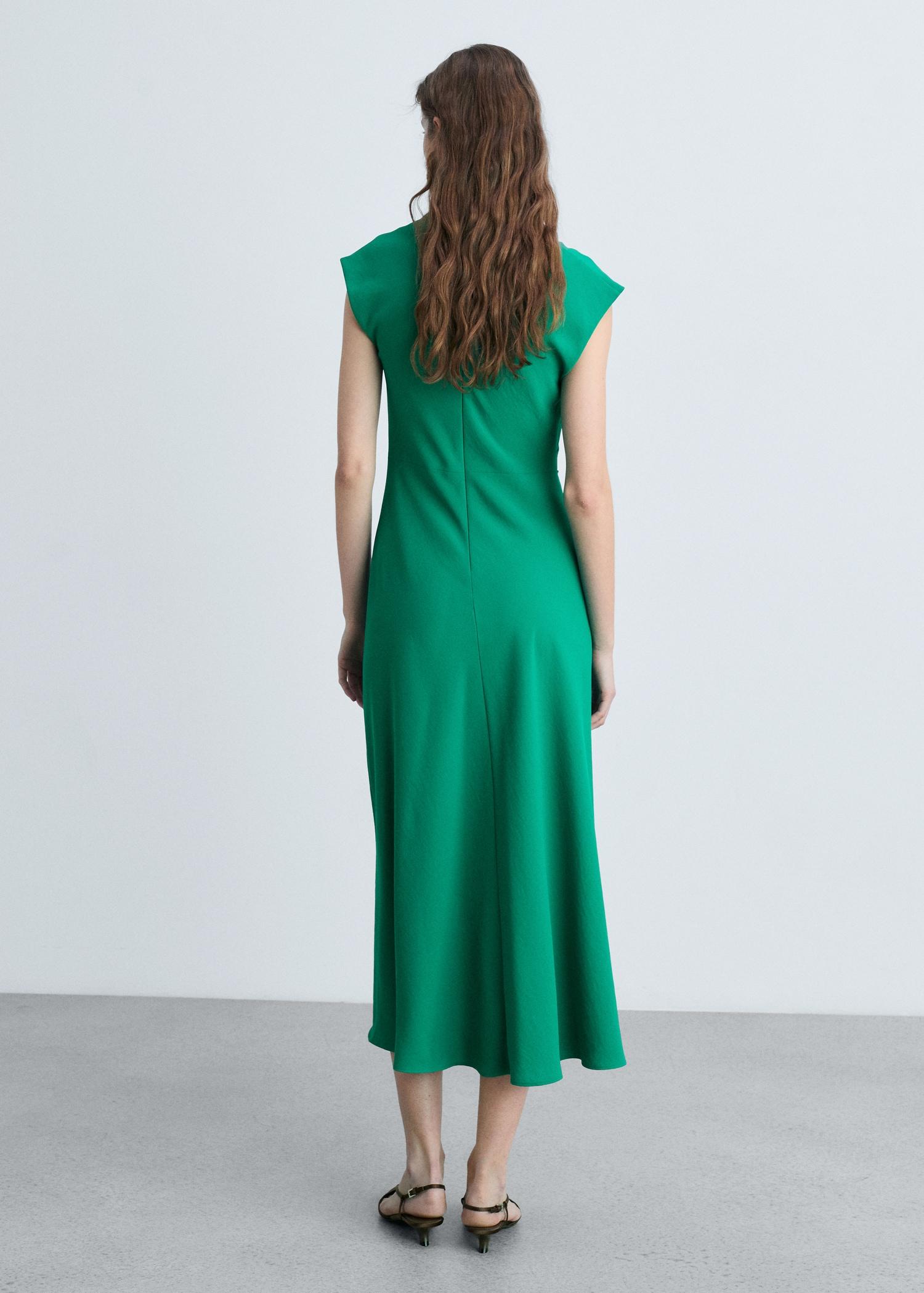 A-line dress with draped waist - Women | MANGO USA Product Image